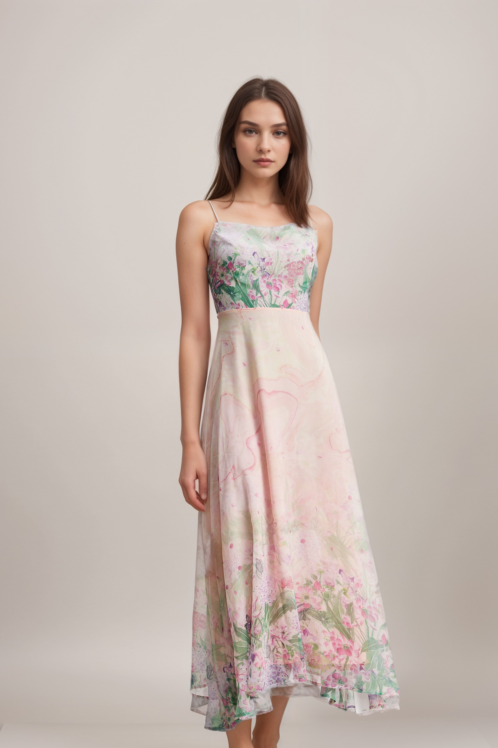 PRISCILLE FLORAL MIDI DRESS FOR WEDDING GUEST