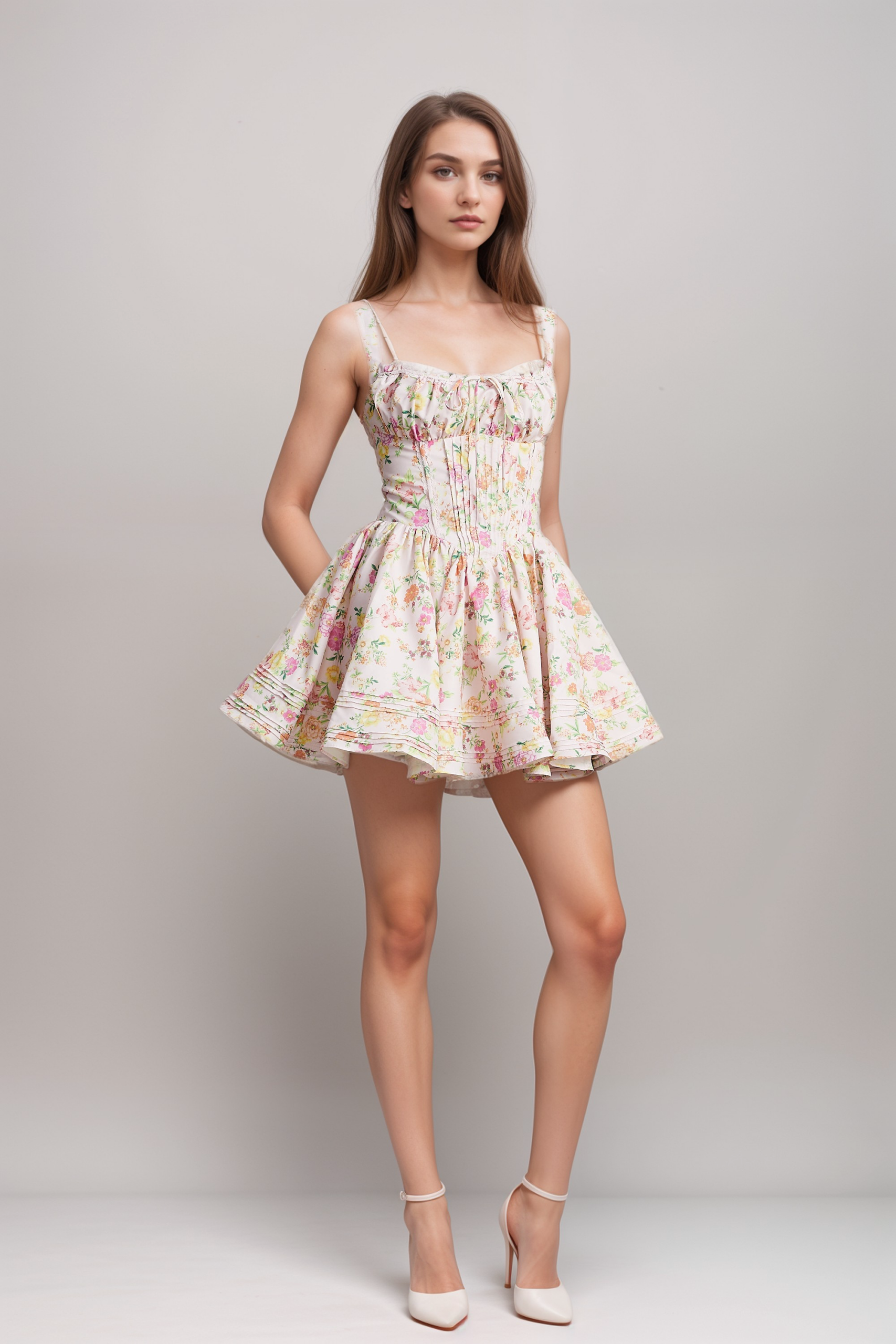 KARA FLORAL MINI DRESS FOR SUMMER PARTIES