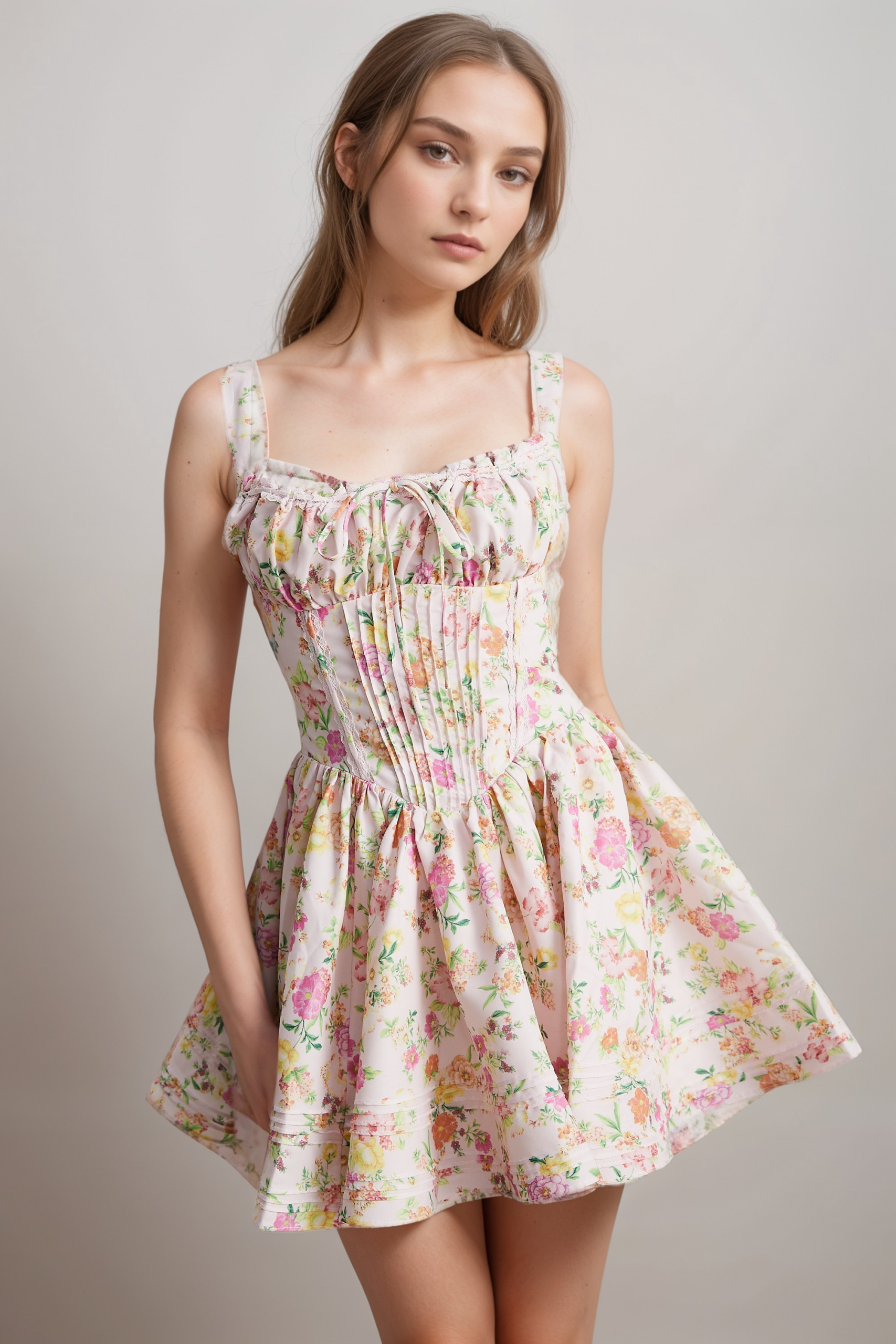 KARA FLORAL MINI DRESS FOR SUMMER PARTIES