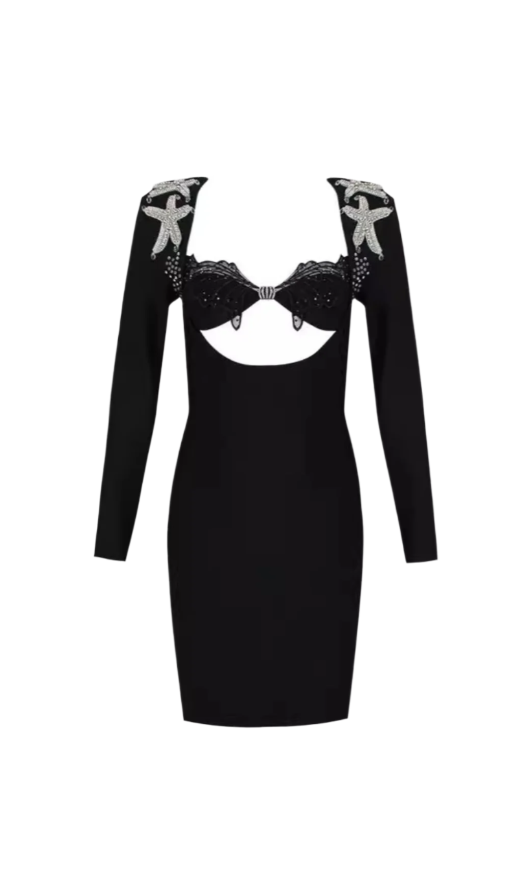 AGGELOS CUTOUT BANDAGE BODYCON DRESS