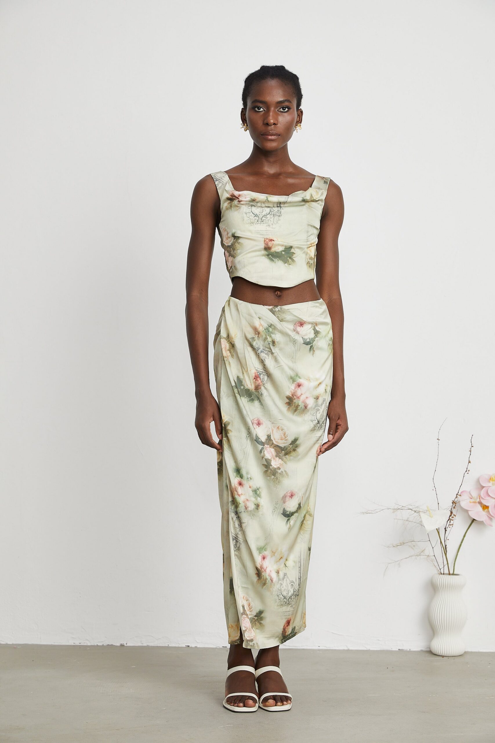 VIVIANE FLORAL MATCHING SET – PRINT TOP & SKIRT