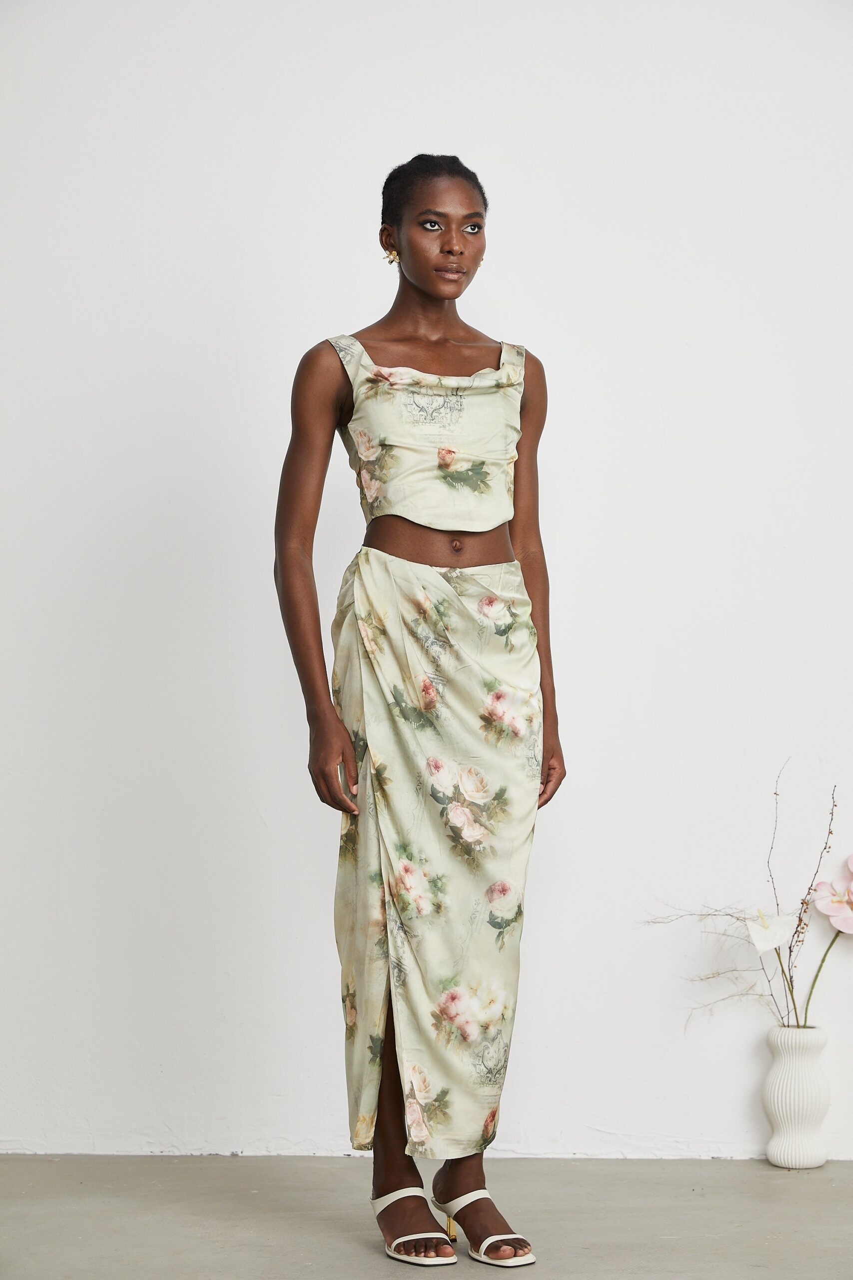VIVIANE FLORAL MATCHING SET – PRINT TOP & SKIRT