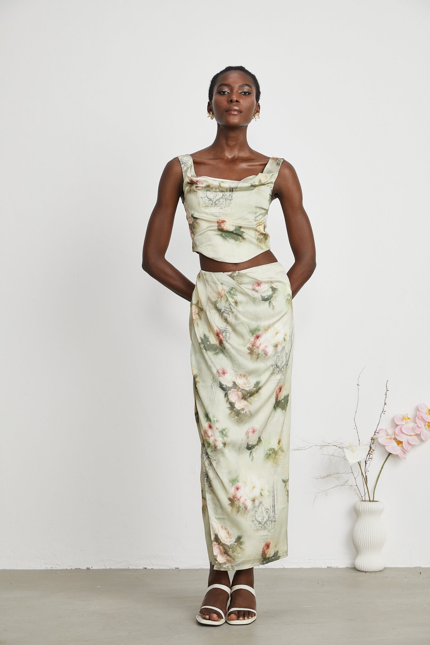VIVIANE FLORAL MATCHING SET – PRINT TOP & SKIRT