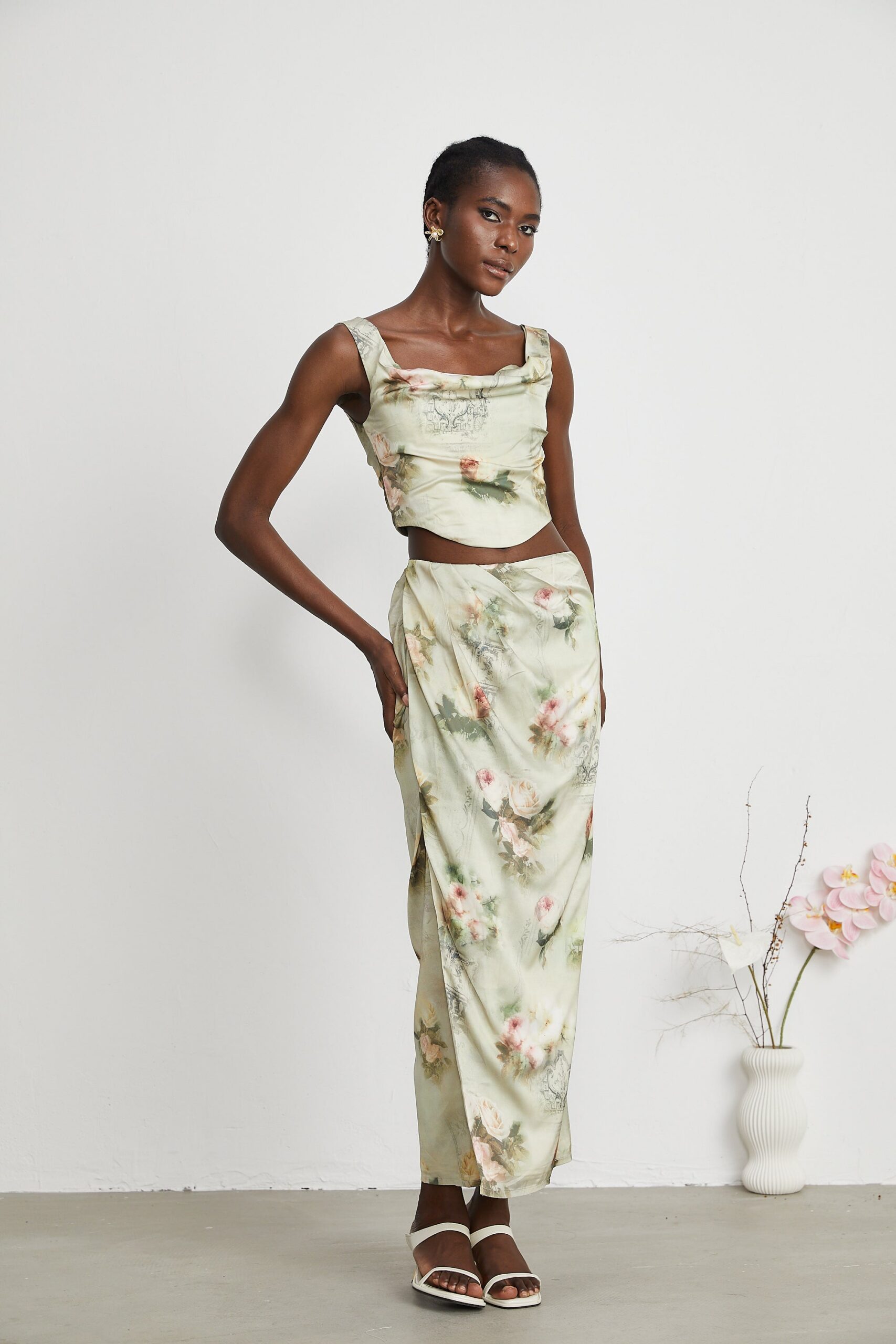 VIVIANE FLORAL MATCHING SET – PRINT TOP & SKIRT