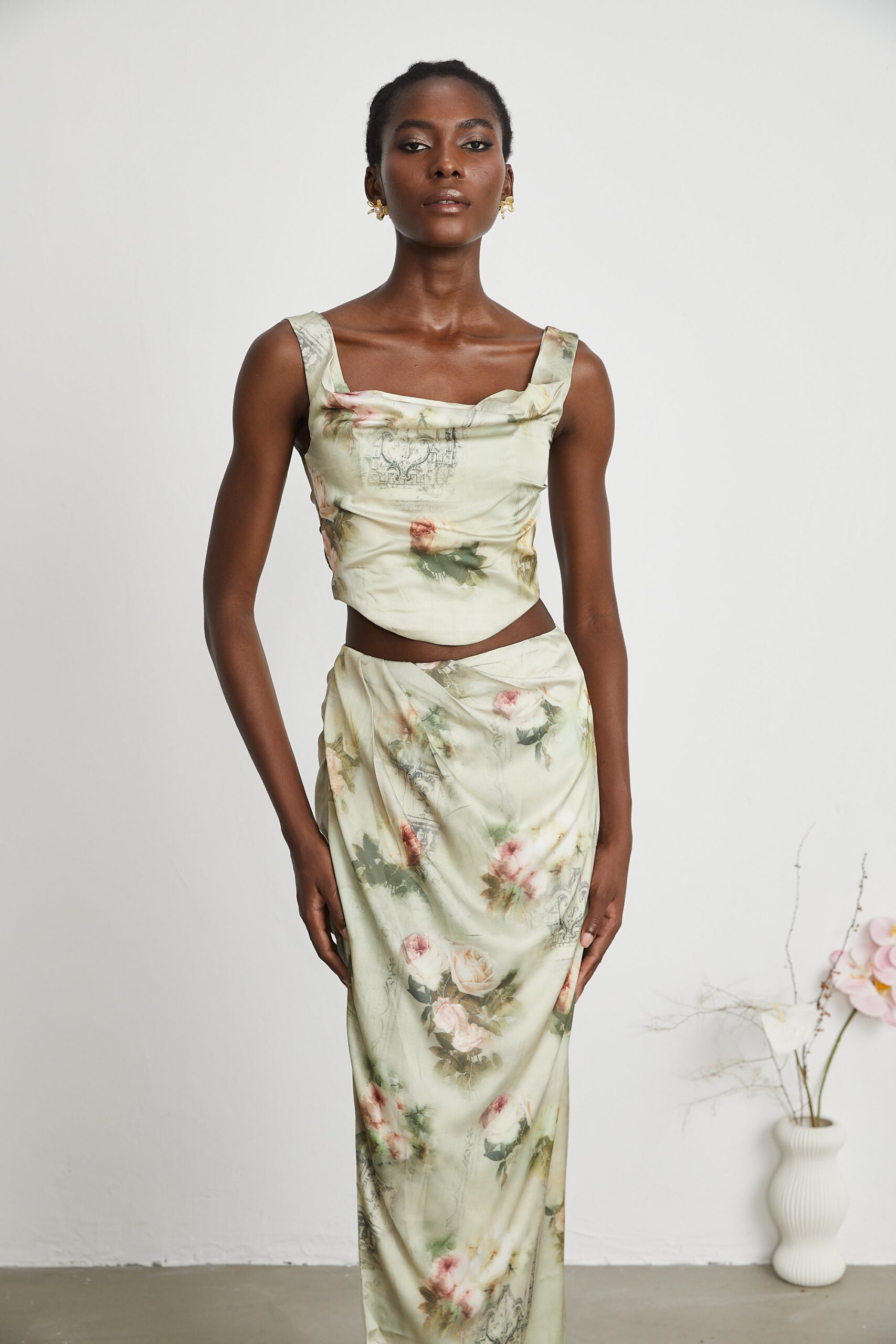 VIVIANE FLORAL MATCHING SET – PRINT TOP & SKIRT