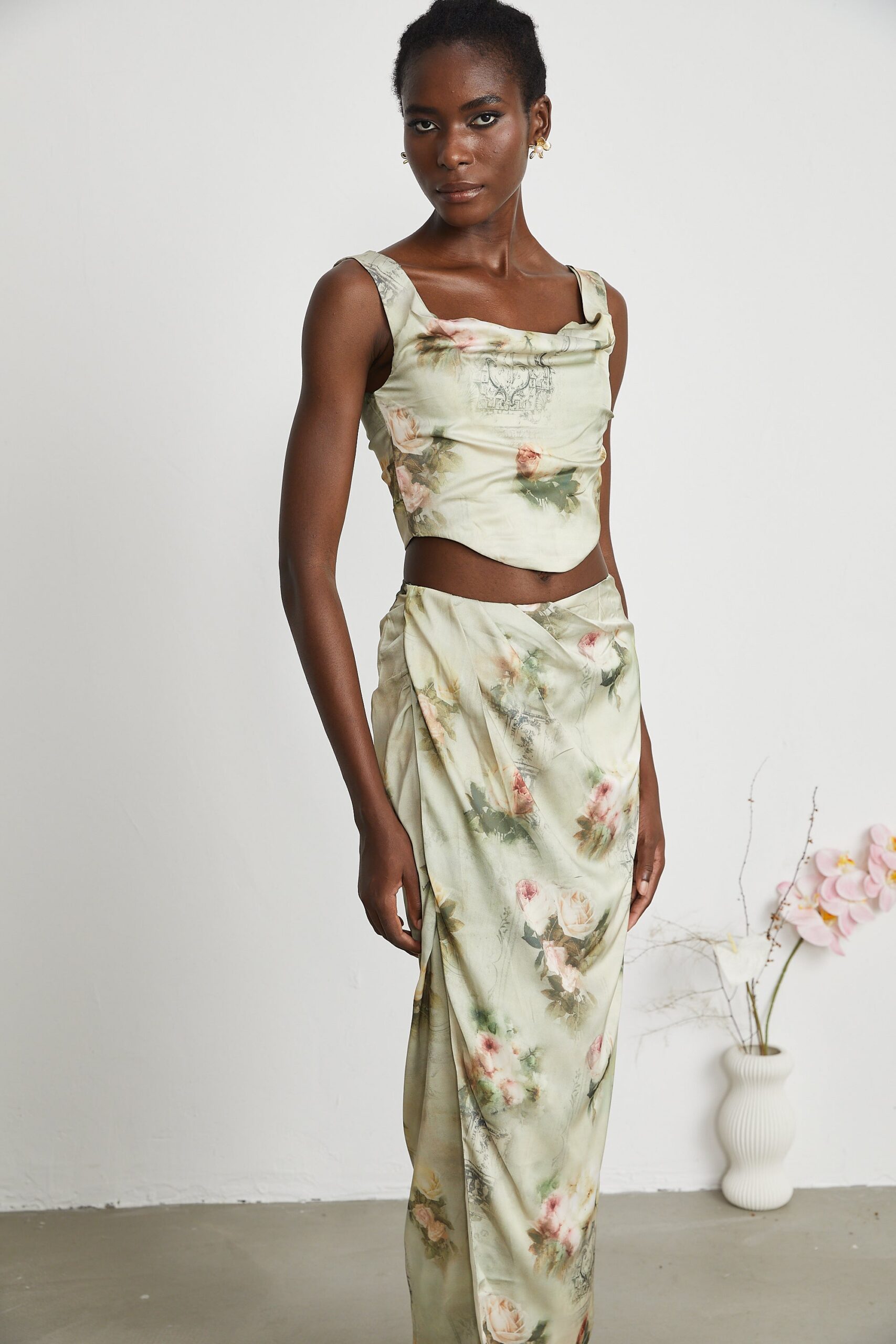 VIVIANE FLORAL MATCHING SET – PRINT TOP & SKIRT