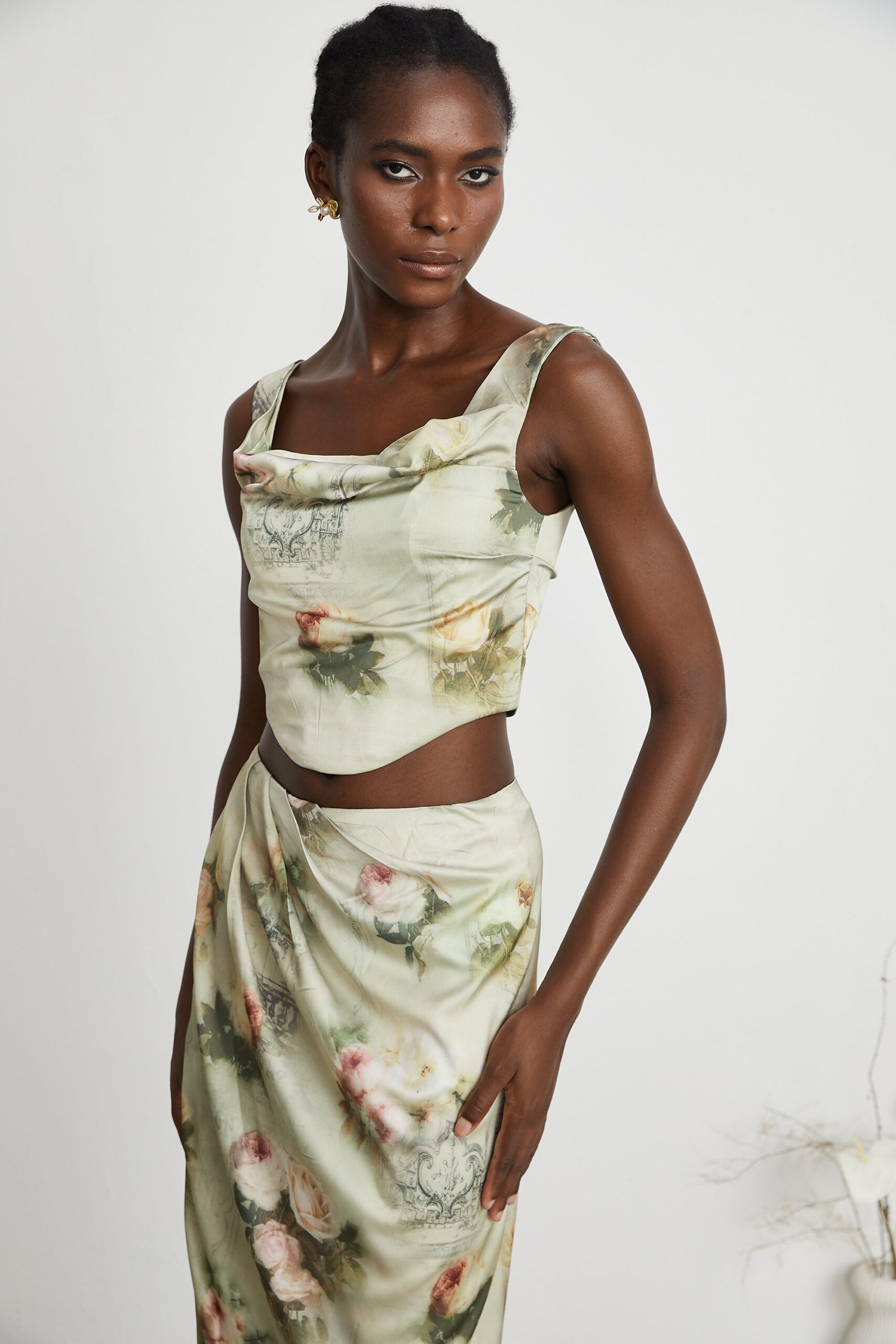 VIVIANE FLORAL MATCHING SET – PRINT TOP & SKIRT