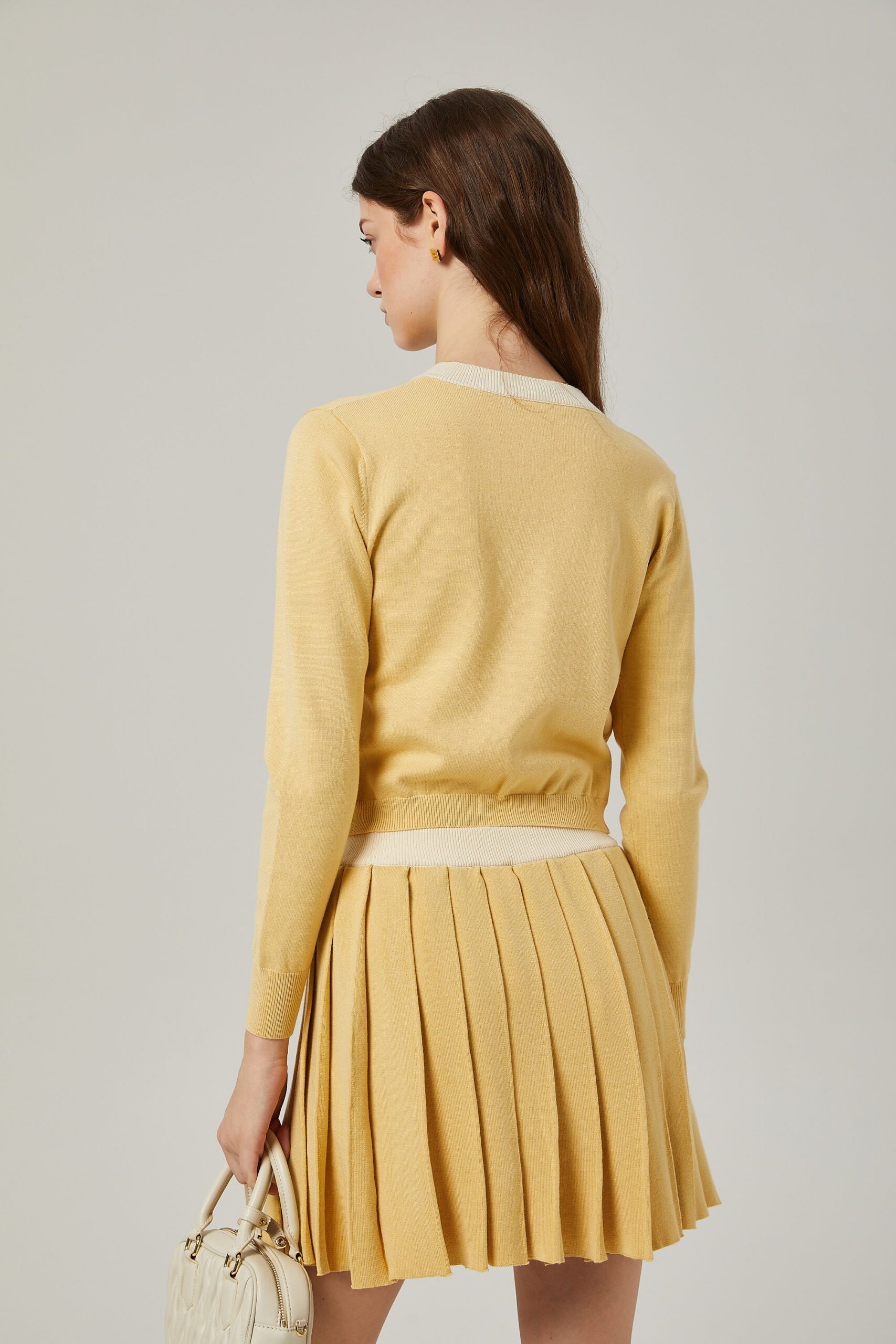 CLÉMENCE WOOL SET: ELEGANT CARDIGAN & MATCHING SKIRT