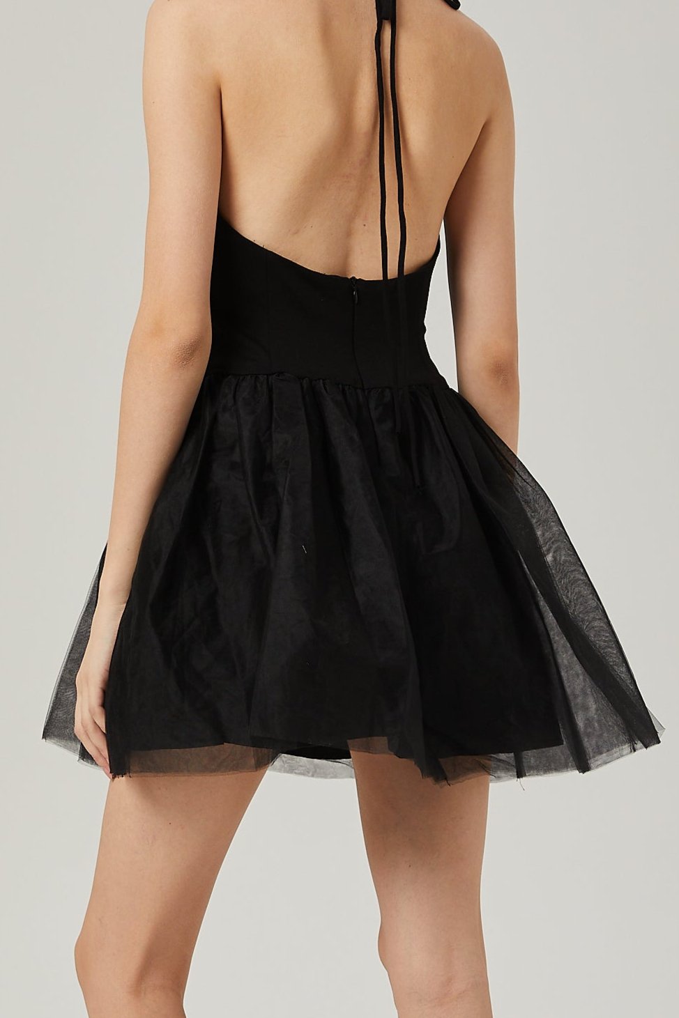 JULIETTE TULLE BOW MINI DRESS FOR PARTY