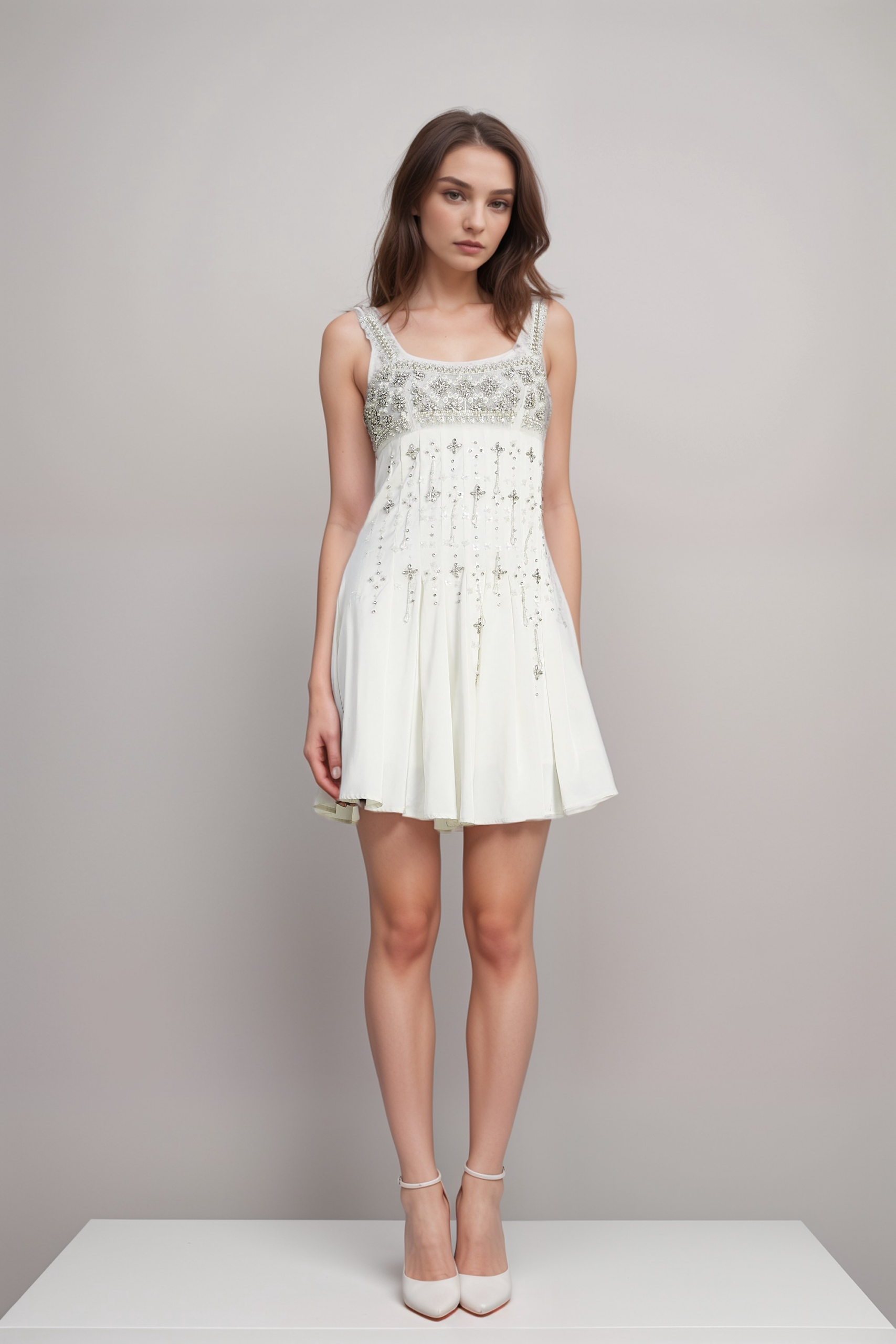 JOSÉPHINE CRYSTAL MINI DRESS FOR PARTY