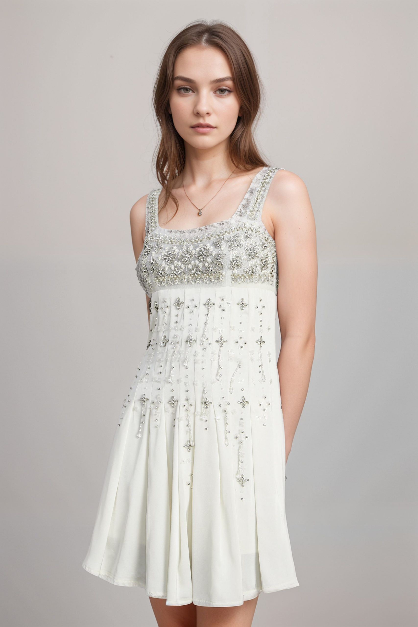 JOSÉPHINE CRYSTAL MINI DRESS FOR PARTY
