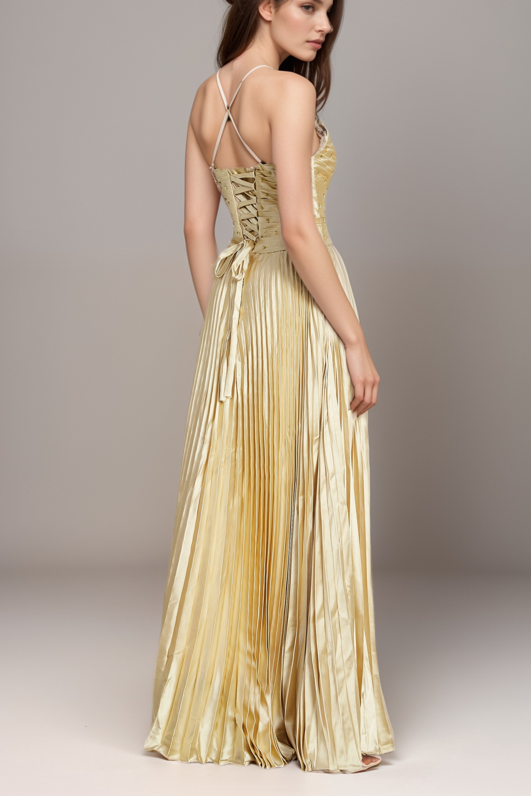 ELINE PLEATED MAXI DRESS FOR WEDDING GUEST