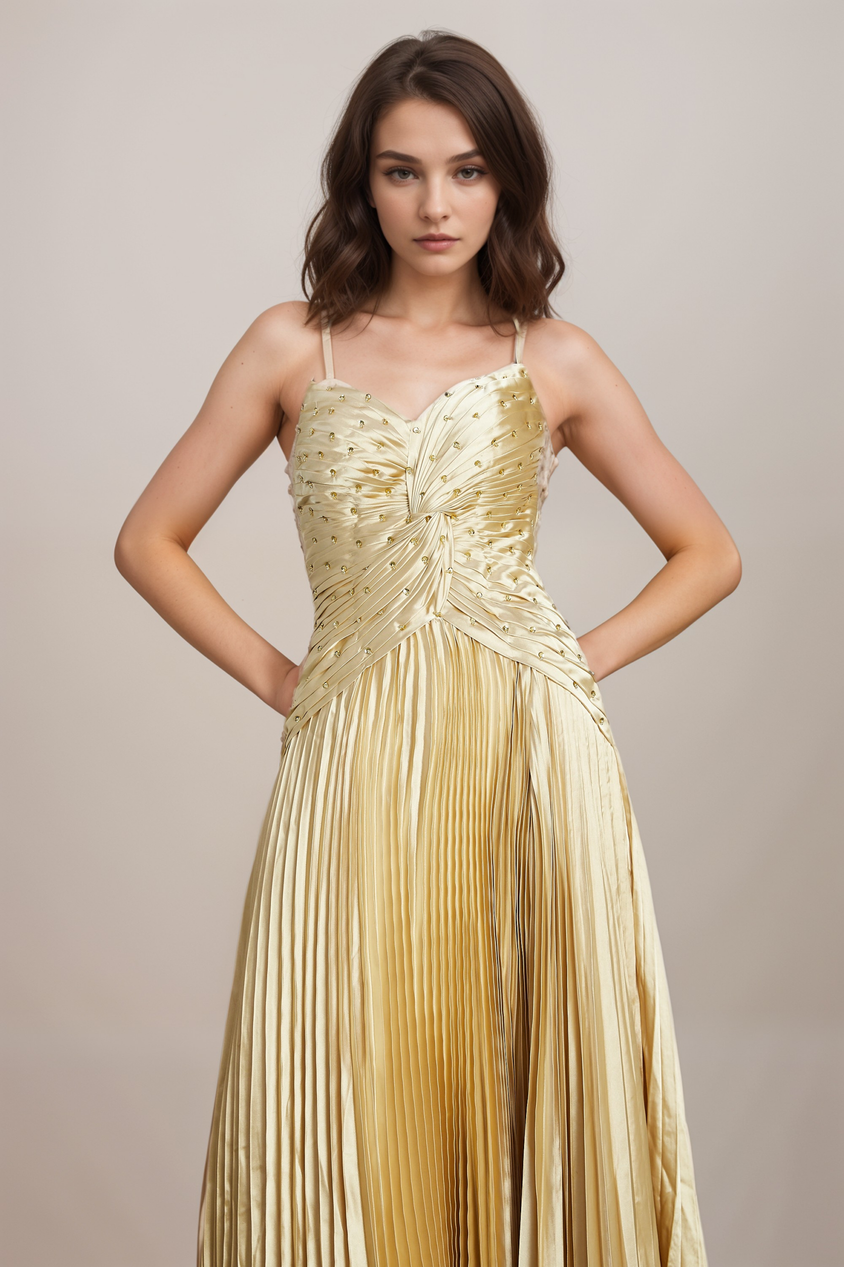 ELINE PLEATED MAXI DRESS FOR WEDDING GUEST