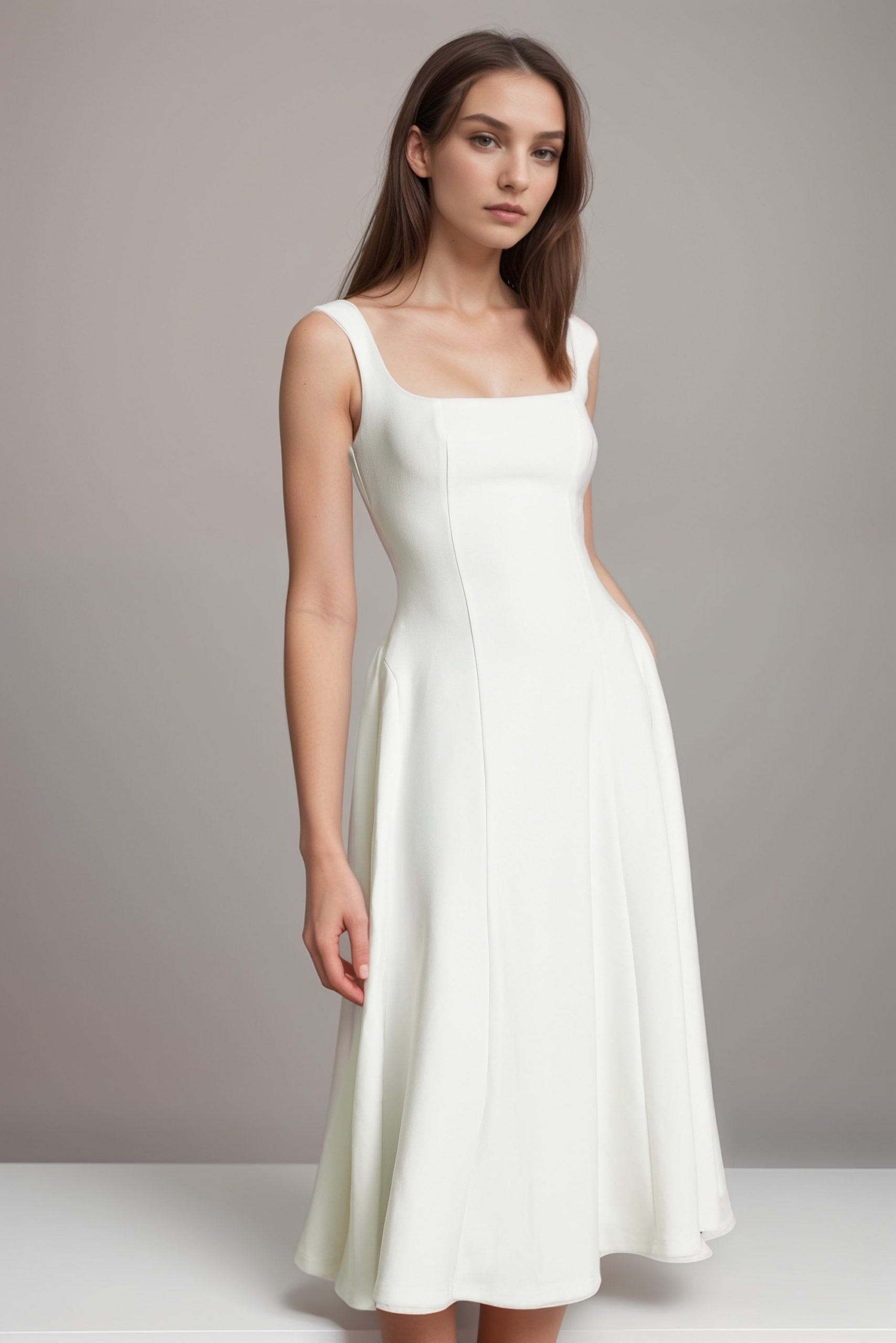 THALA FLARED MIDI DRESS, A-LINE COCKTAIL