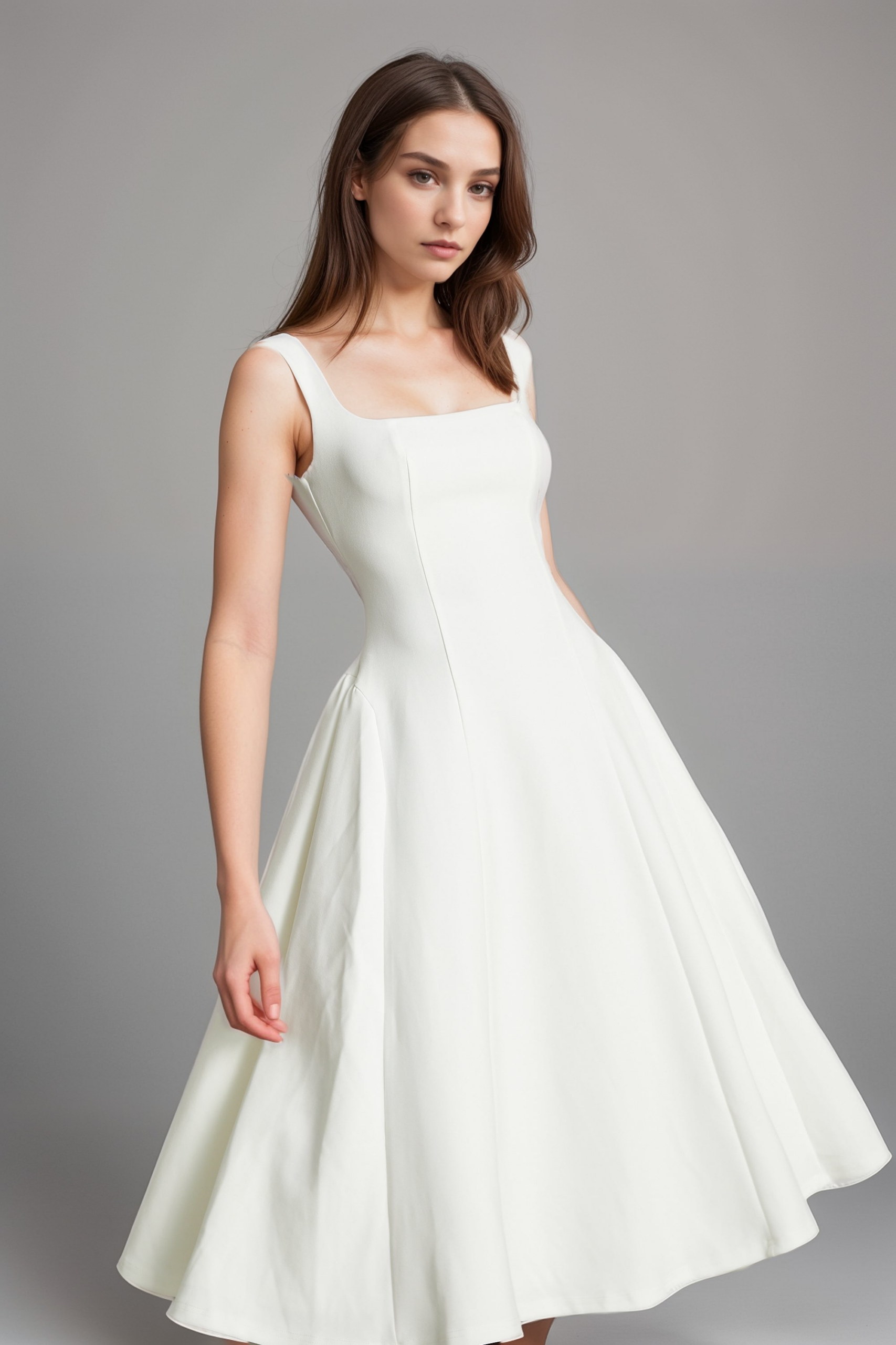 THALA FLARED MIDI DRESS, A-LINE COCKTAIL
