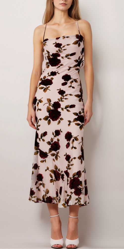Lore backless floral maxi dress