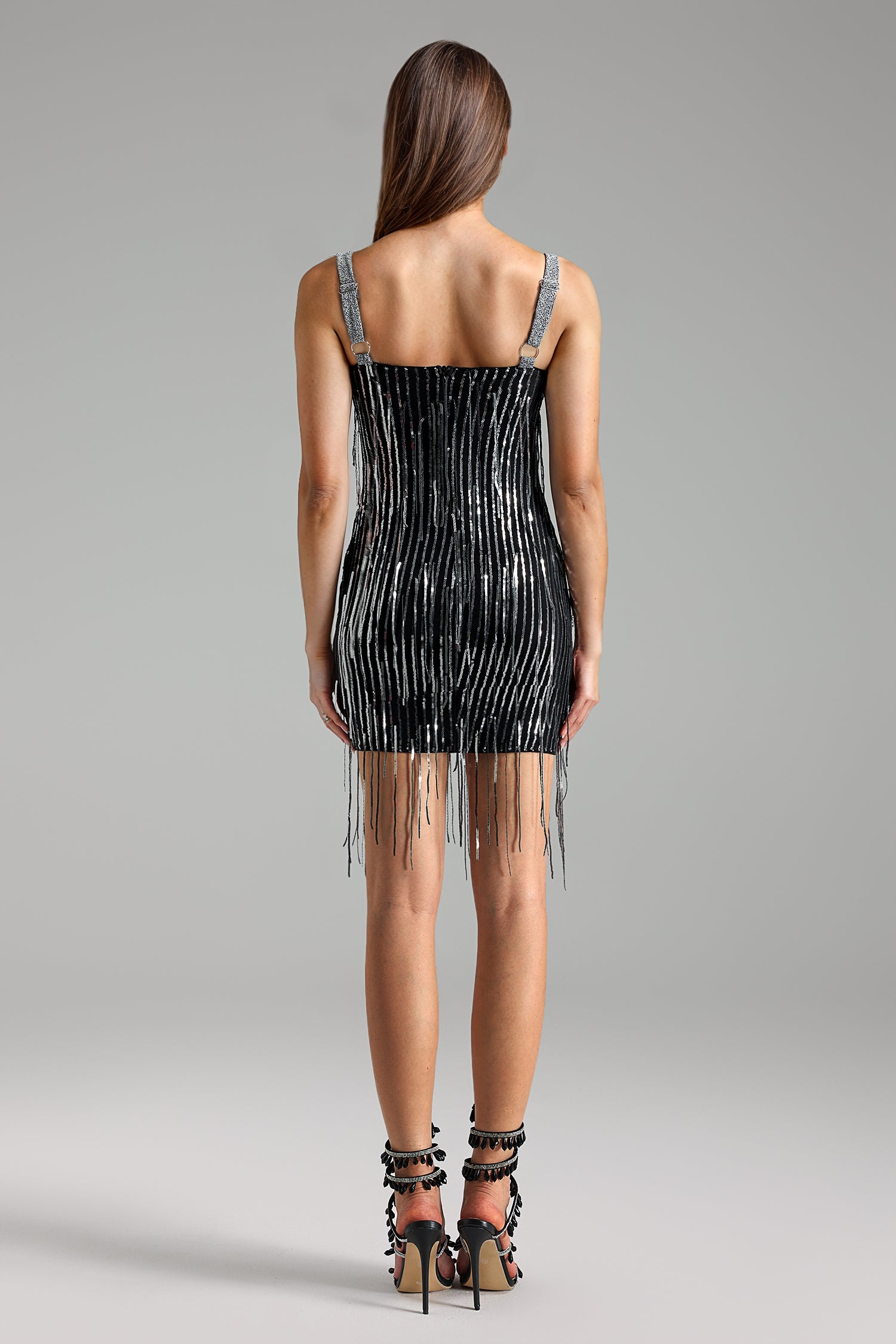 DENALI EMBELLISHED TASSEL MINI DRESS