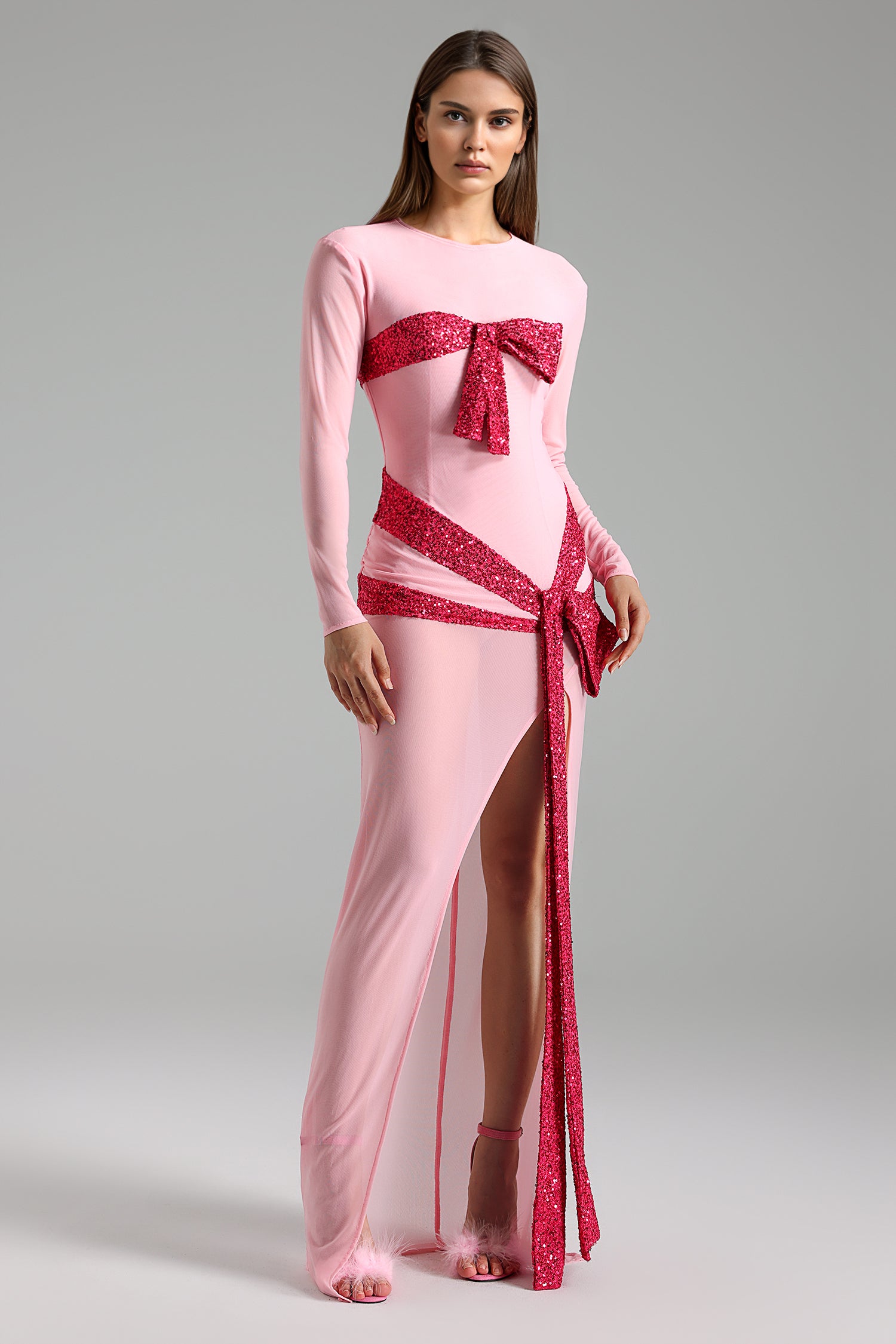 2024-09-27-79911 ZULY BOW SLEEVE MAXI DRESS FOR WEDDING