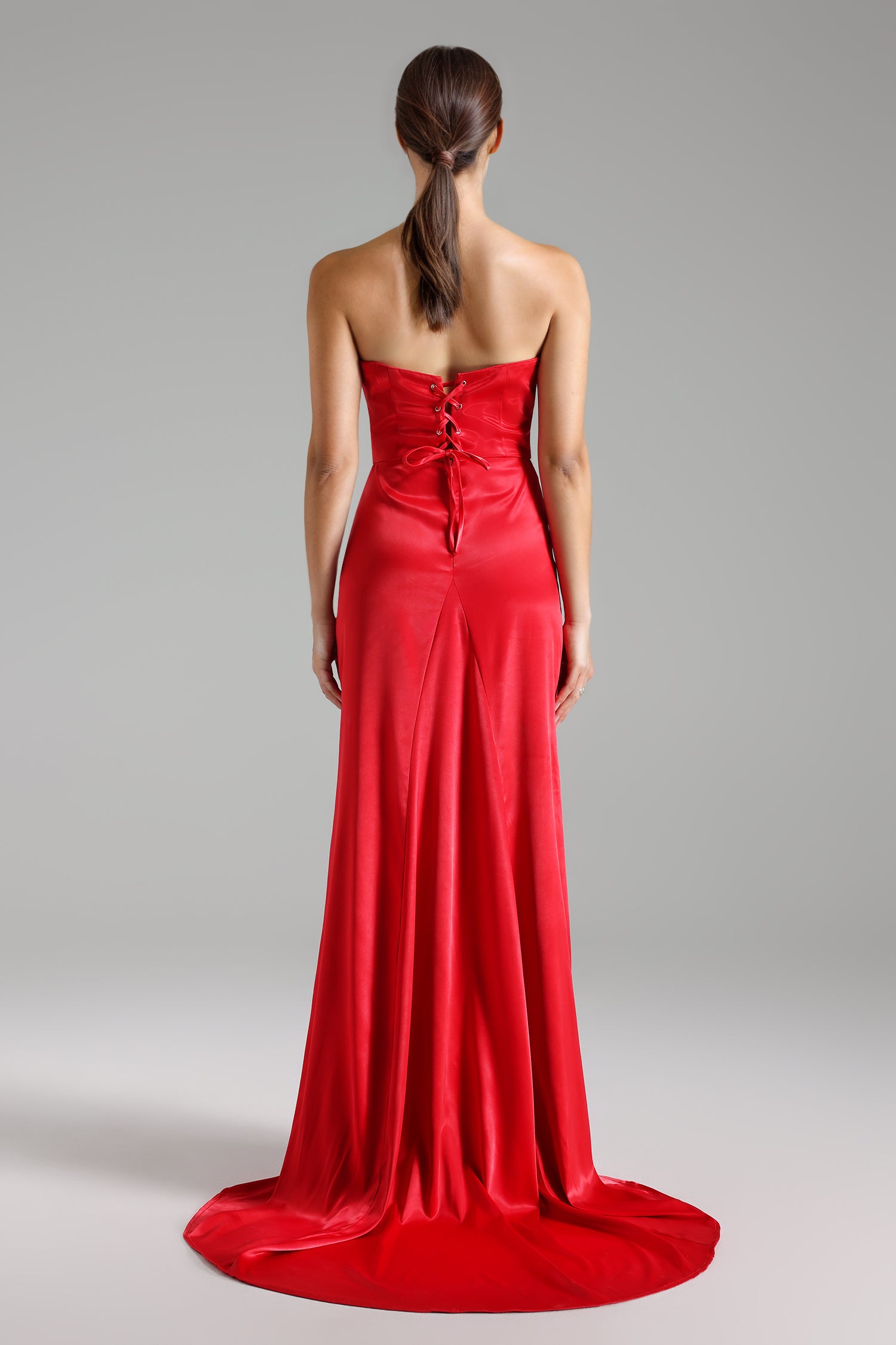 WANER STRAPLESS BACKLESS DIAMOND MAXI DRESS