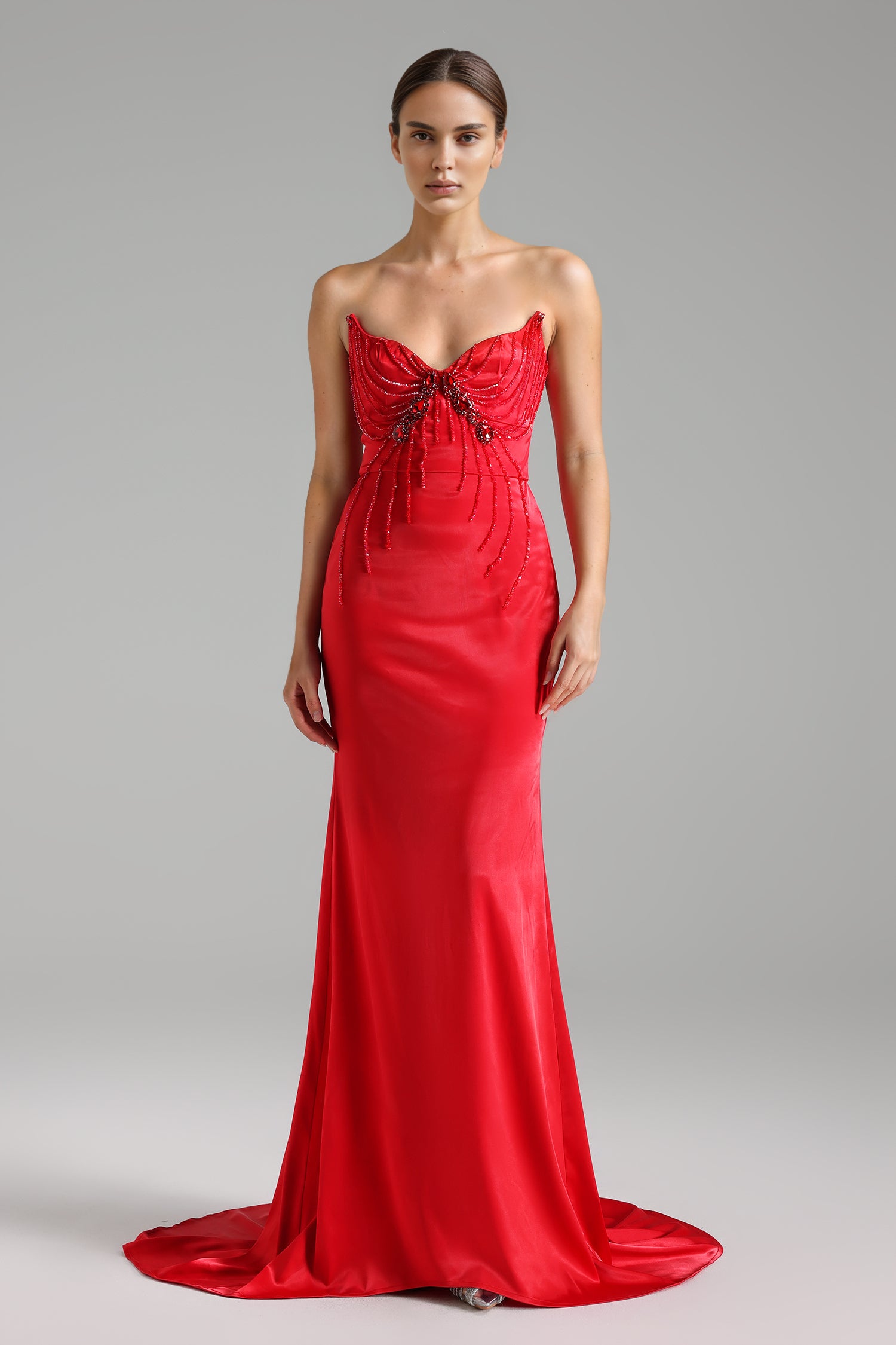 2024-09-27-80652 WANER STRAPLESS BACKLESS DIAMOND MAXI DRESS