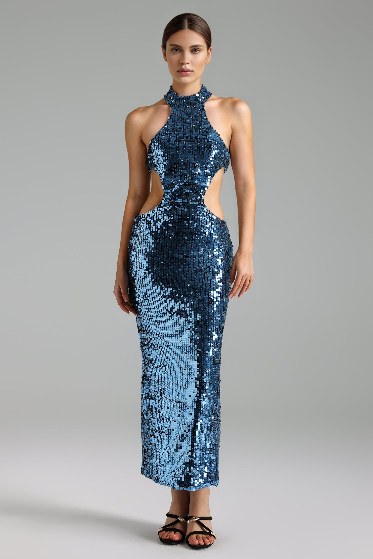 2024-09-27-80725 IRENE HALTER SEQUIN MAXI PARTY DRESS
