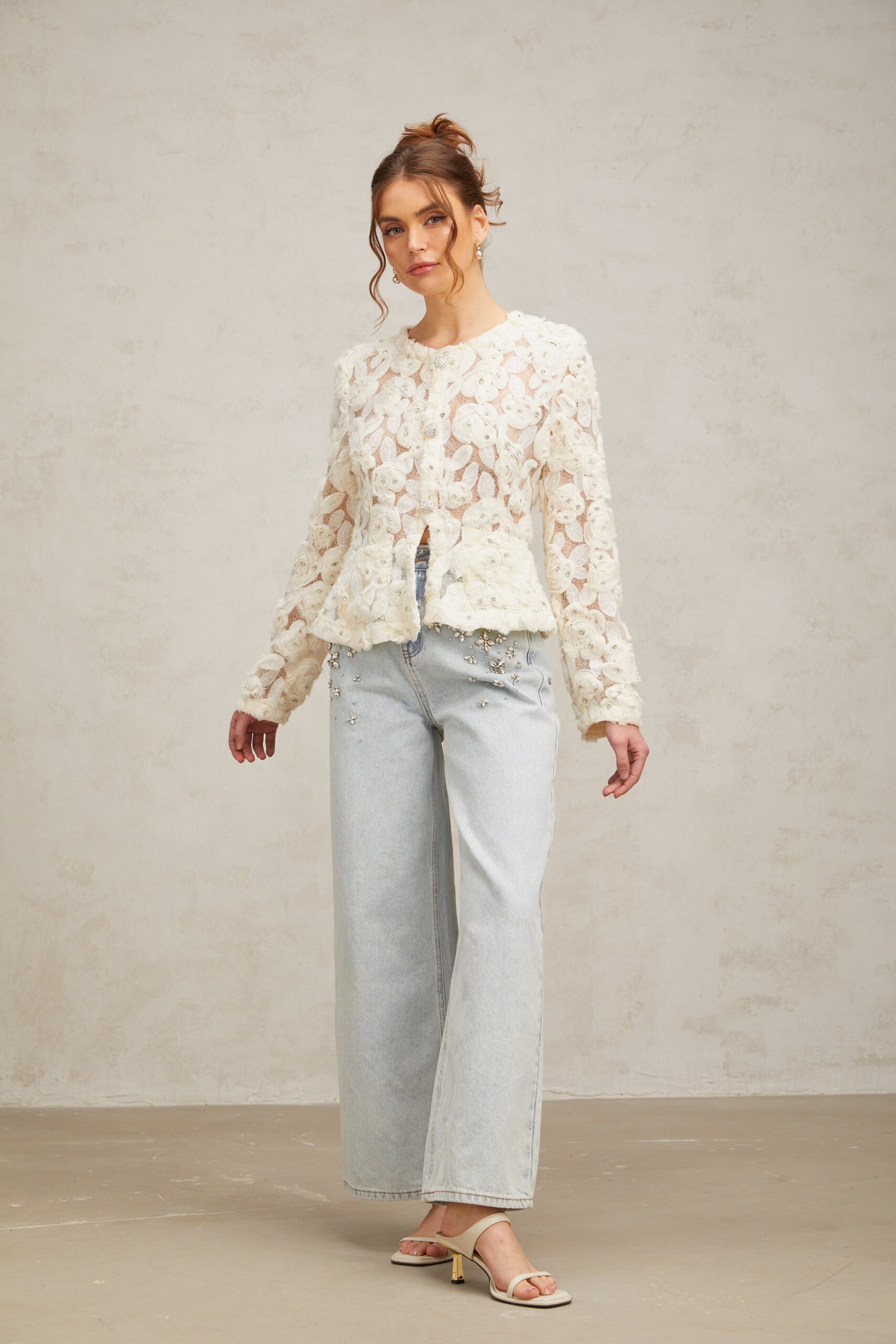 FLORAL APPLIQUÉ JACKET | WEDDING GUEST, BLOUSON STYLE