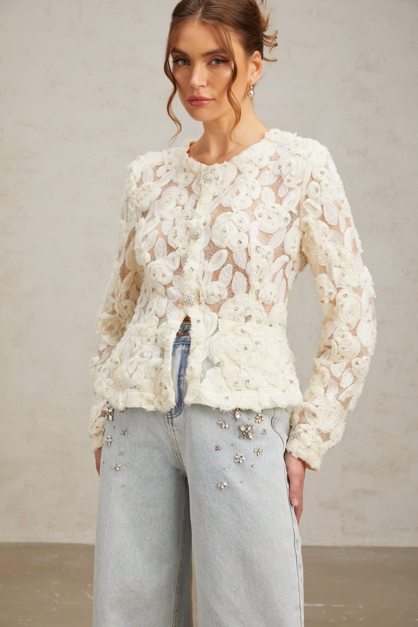FLORAL APPLIQUÉ JACKET | WEDDING GUEST, BLOUSON STYLE