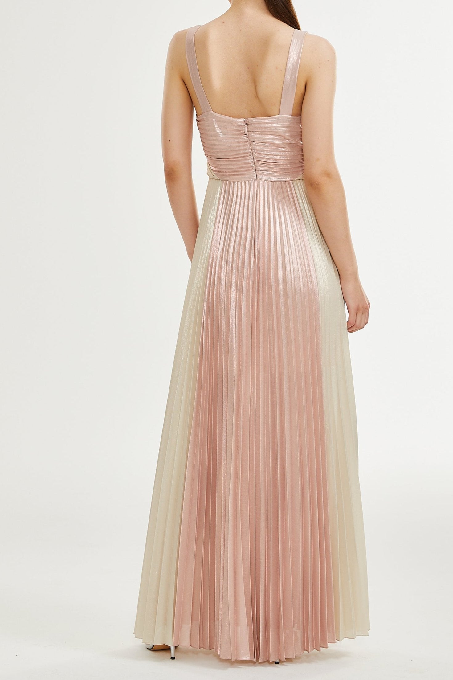SHIEMA SHINY PLEATED DRESS FOR PARTY