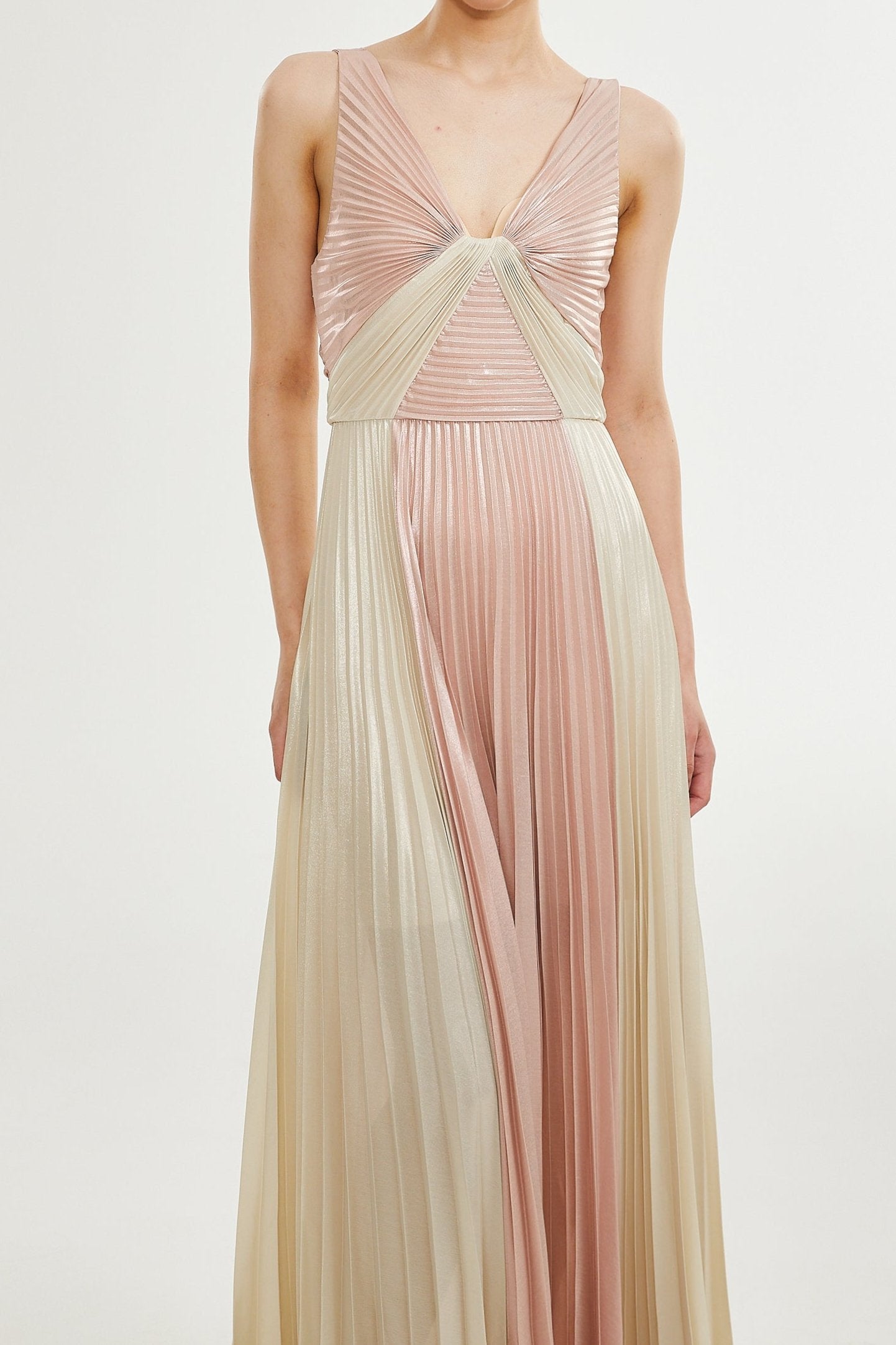 SHIEMA SHINY PLEATED DRESS FOR PARTY