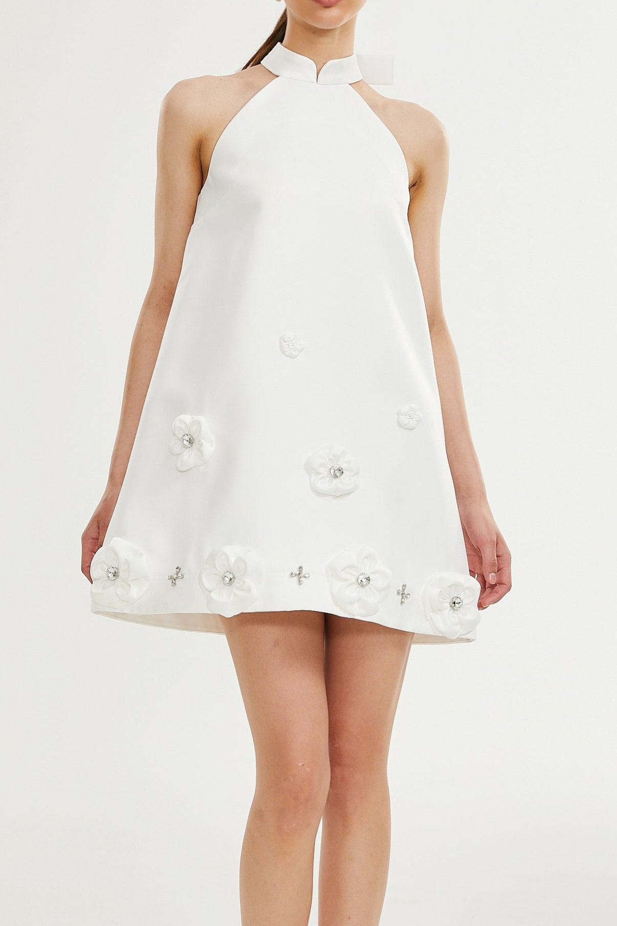 AUBRIE FITTED EMBELLISHED MIDI DRESS FOR EVENTS