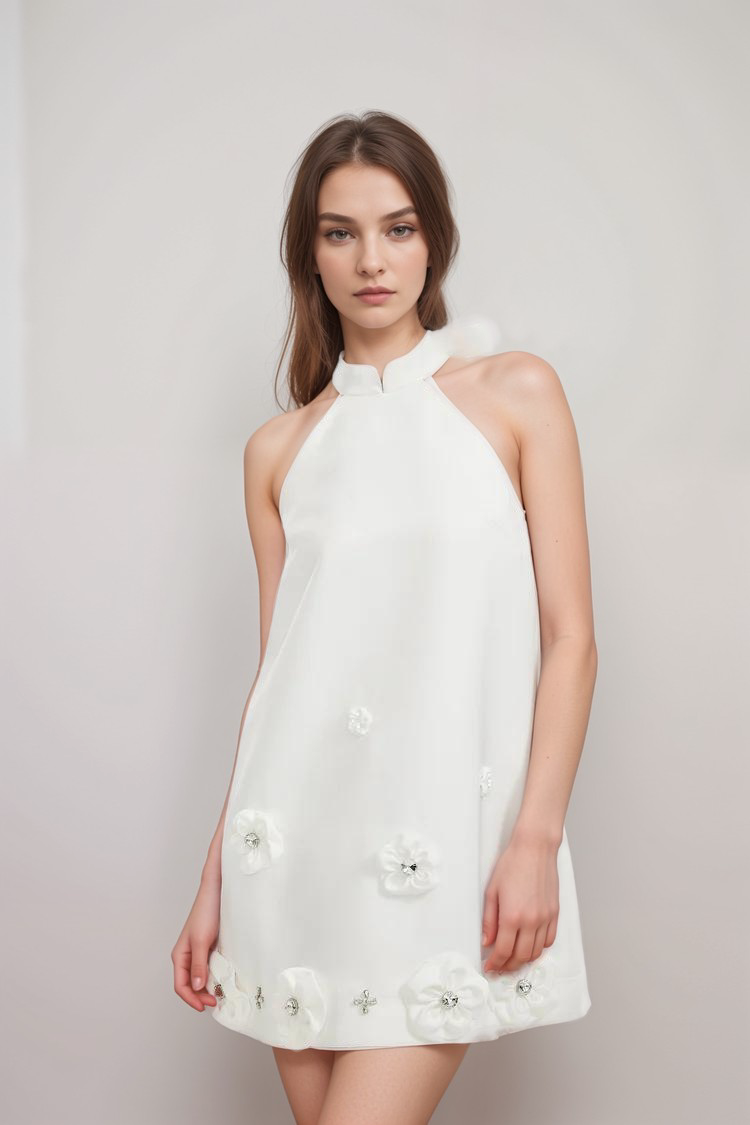 AUBRIE FITTED EMBELLISHED MIDI DRESS FOR EVENTS