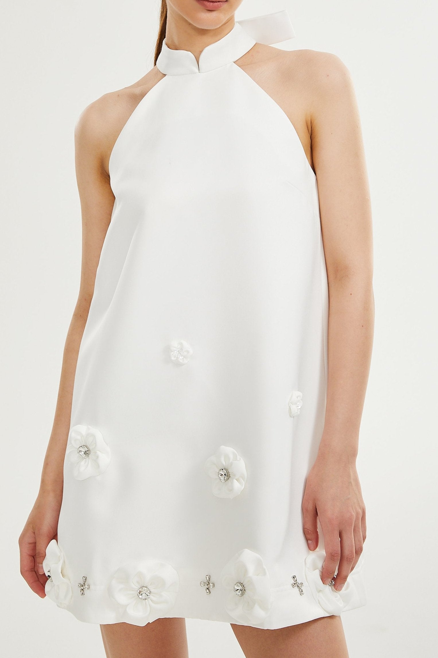 AUBRIE FITTED EMBELLISHED MIDI DRESS FOR EVENTS