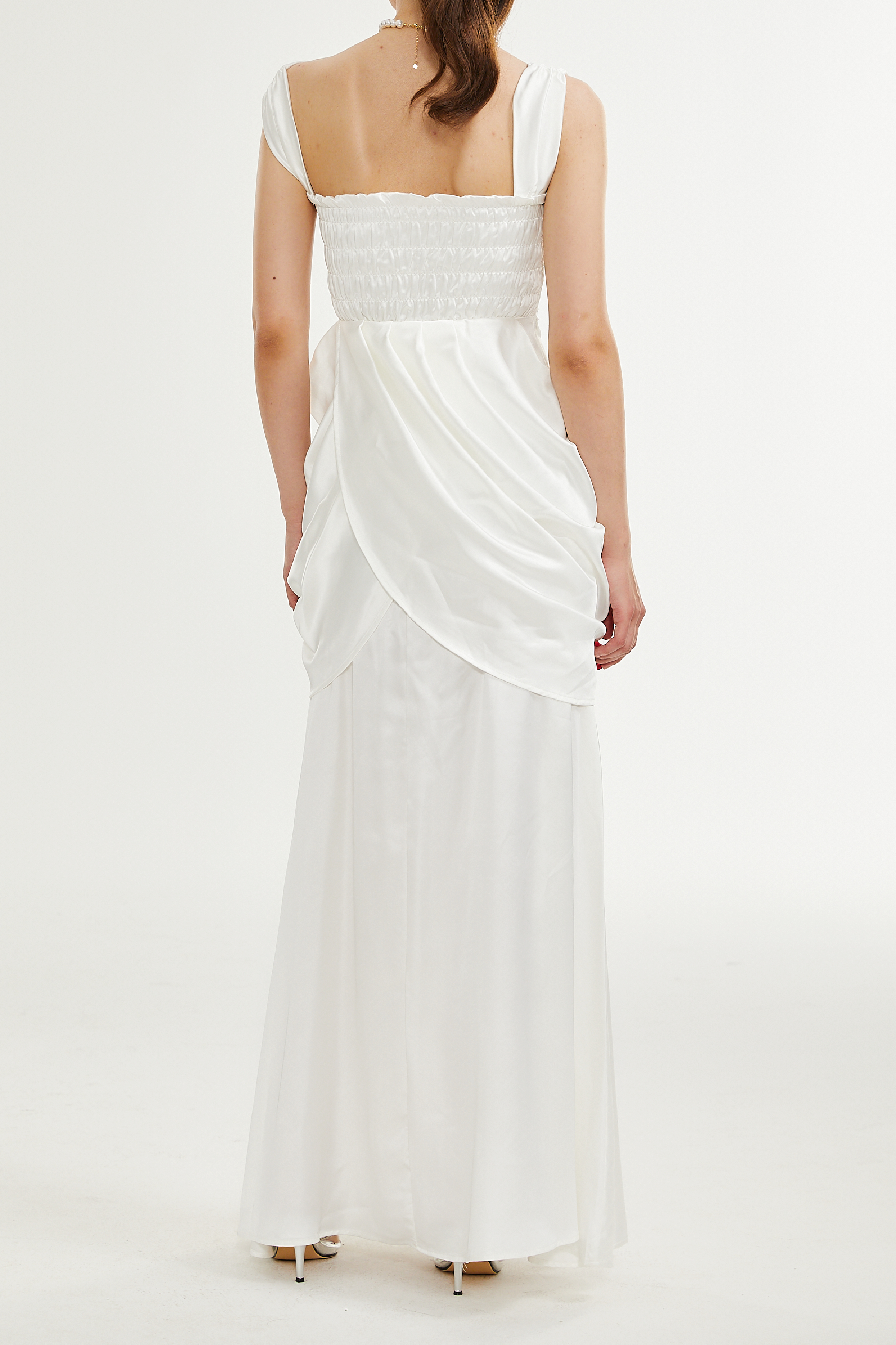 ADELITA ROSE PLEATED MAXI DRESS FOR WEDDING GUEST