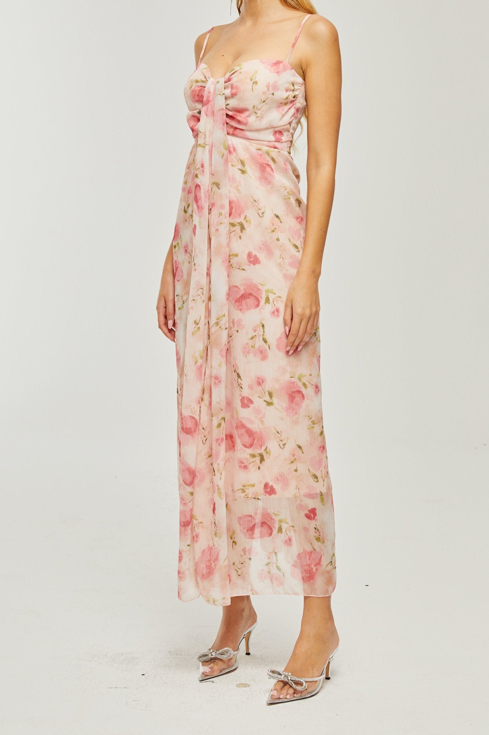 SYLVIE FLORAL MIDI DRESS FOR WEDDING GUEST