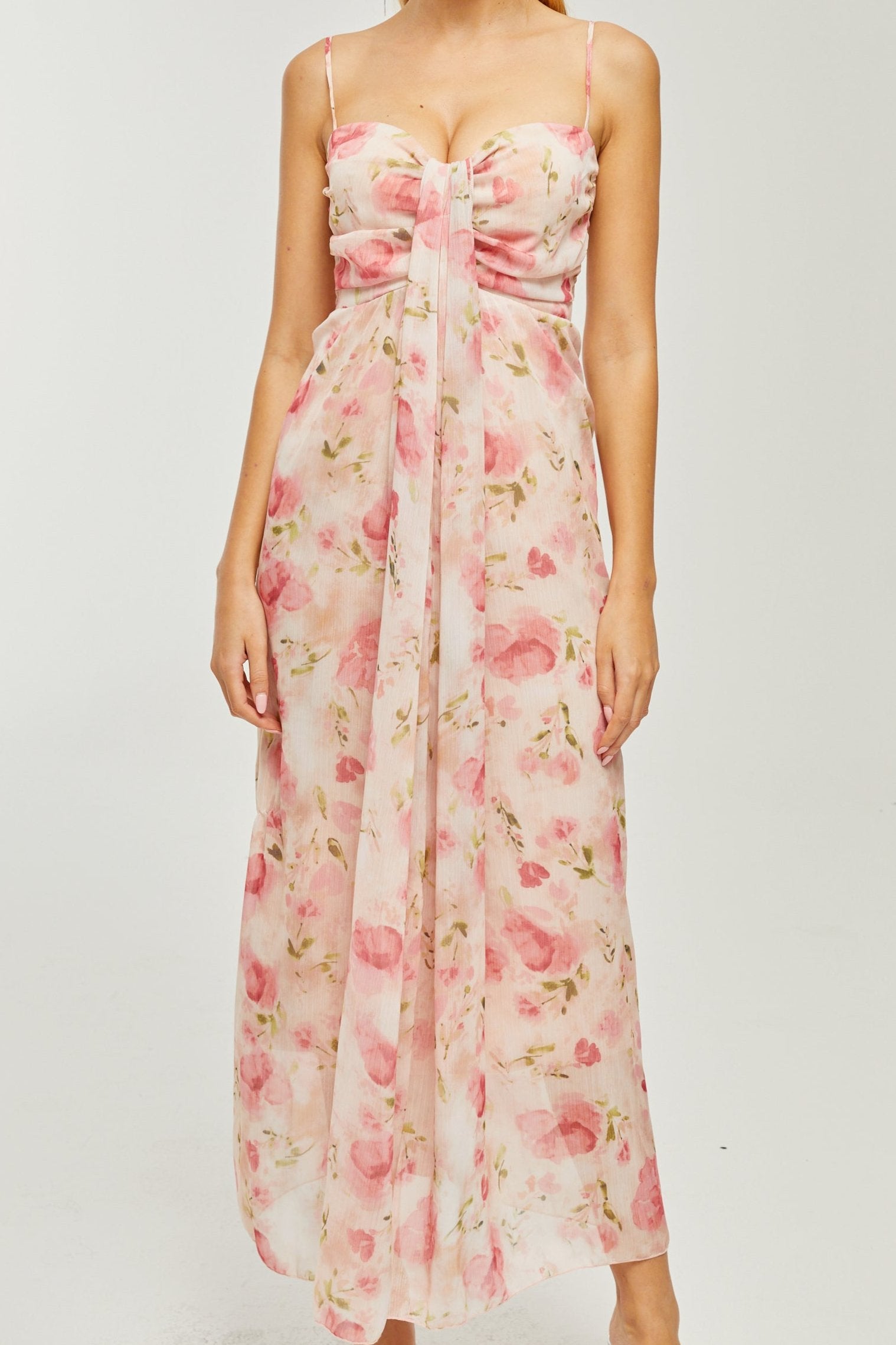 SYLVIE FLORAL MIDI DRESS FOR WEDDING GUEST