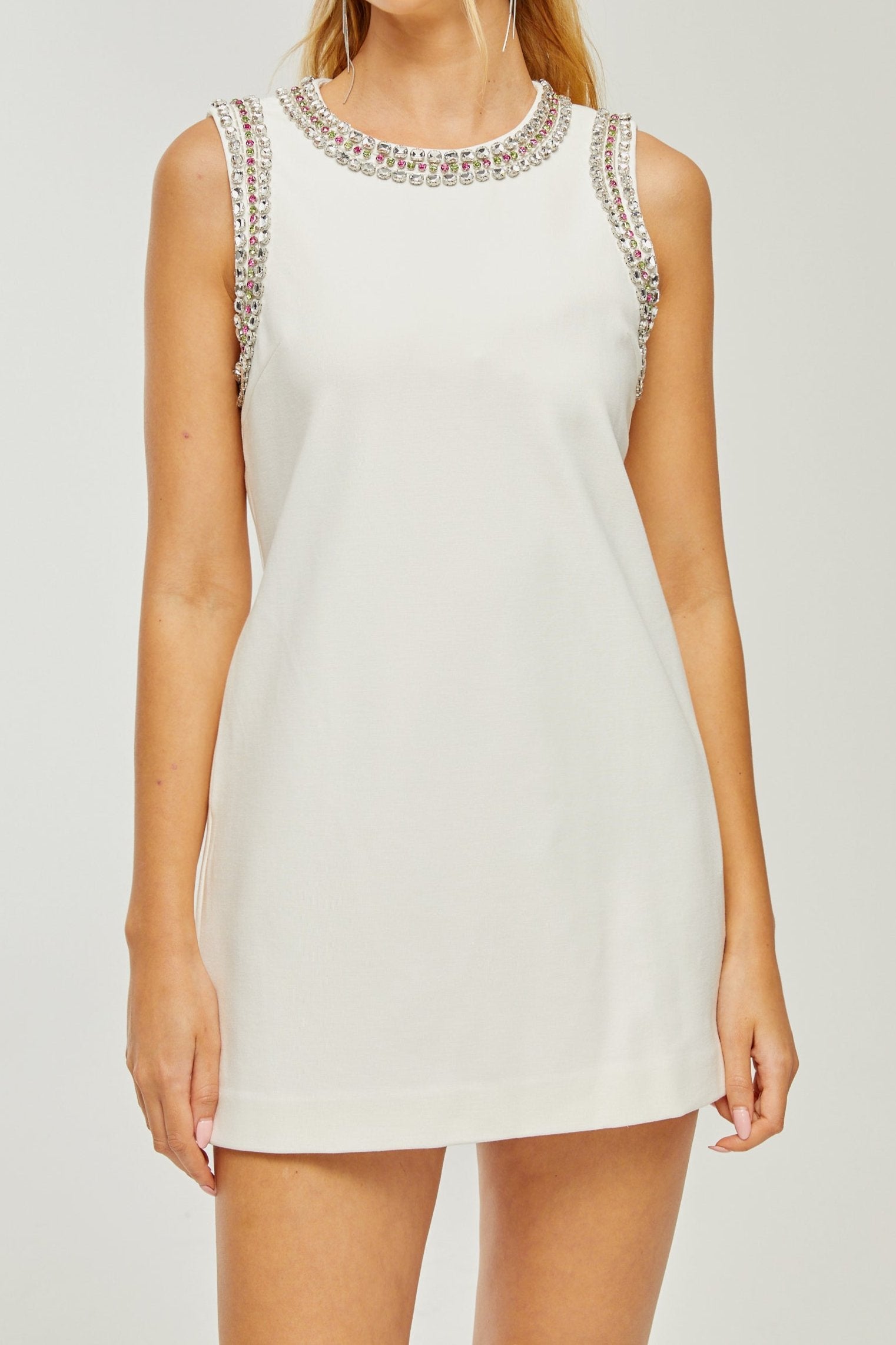 ÉMILIE CRYSTAL MINI DRESS - GLAM COCKTAIL PARTY