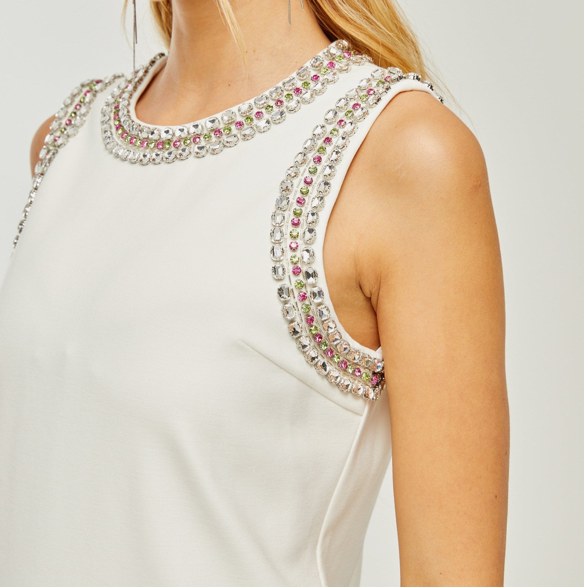 ÉMILIE CRYSTAL MINI DRESS - GLAM COCKTAIL PARTY