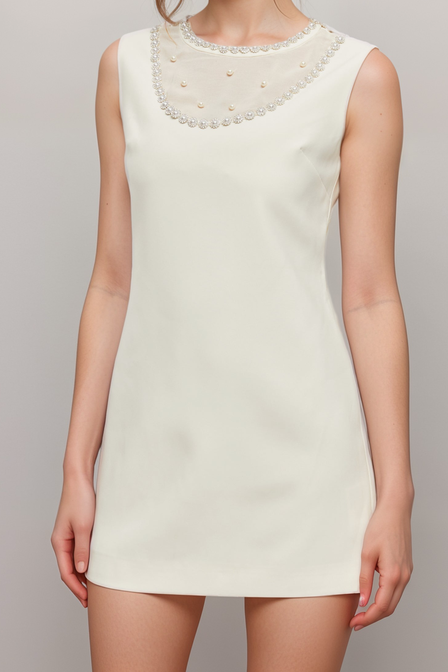 YVONNE SLEEVELESS PEARL MINI DRESS COCKTAIL PARTY