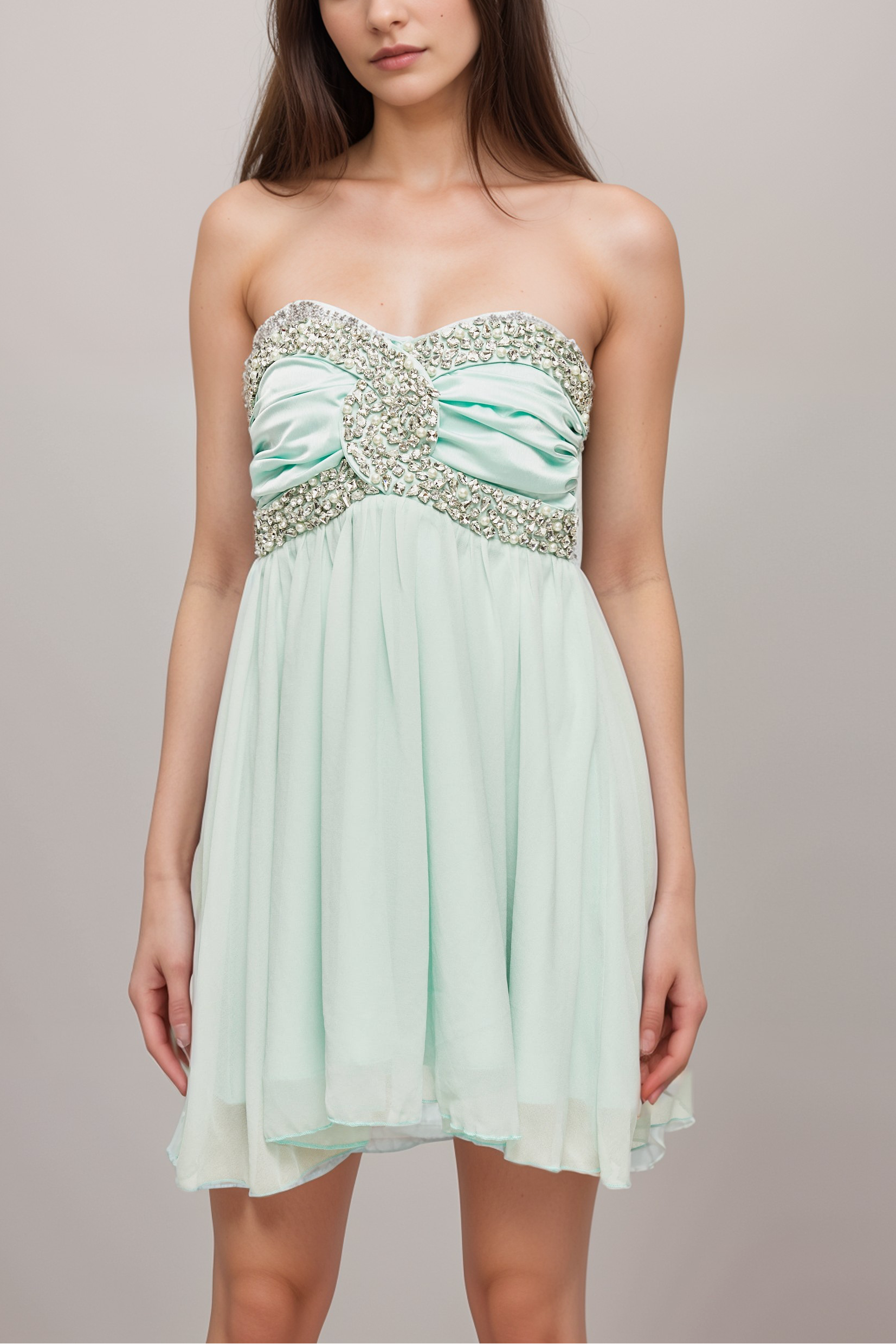 Priscille crystal-embellished off-shoulder dress
