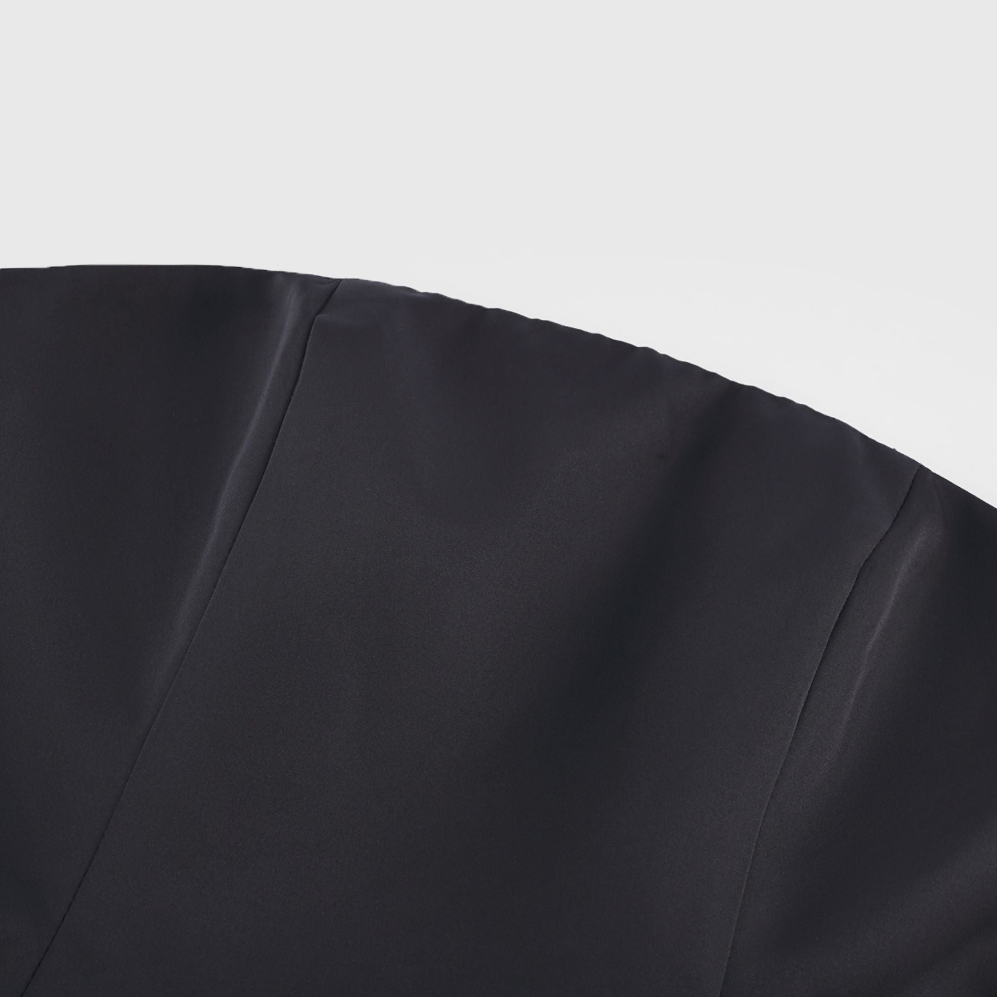 BLACK PETAL-LAYER STRAPLESS CORSET MINI DRESS