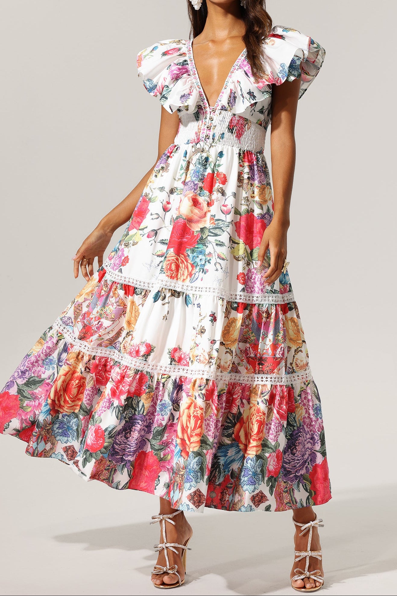 2025-02-28-laura16011 VIOLET BACKLESS RUFFLE FLORAL MAXI DRESS FOR WEDDING