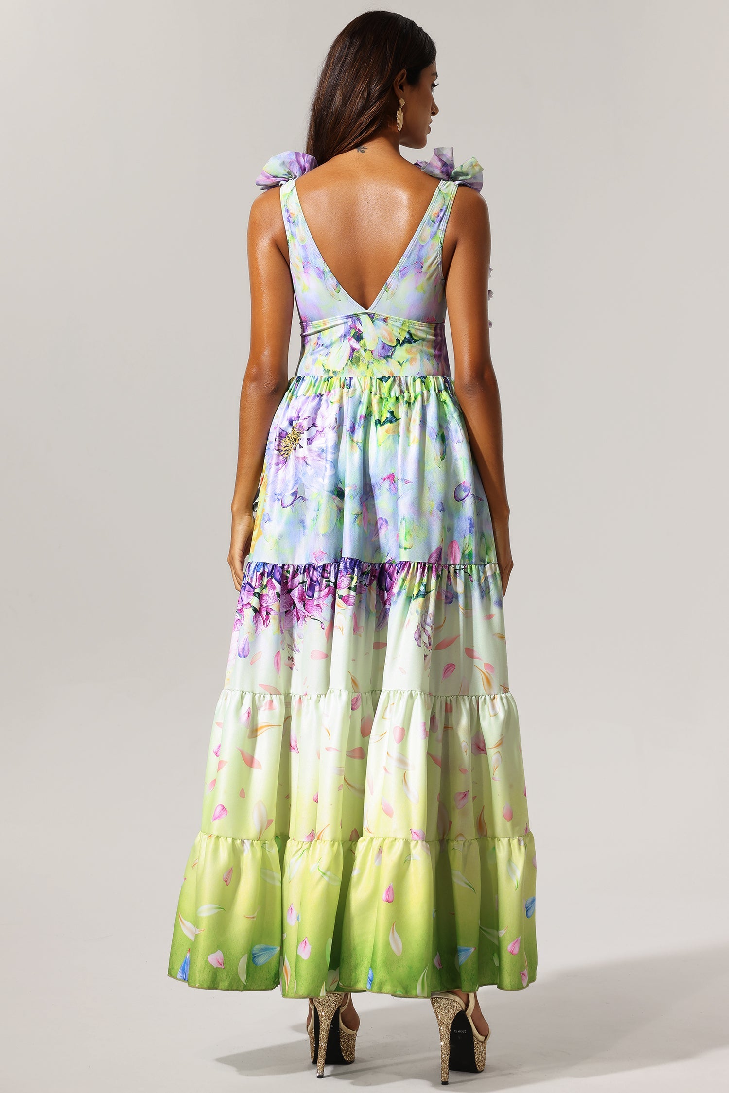 LOYISA HALTER V-NECK FLORAL TASSEL BEACH SKIRT SET