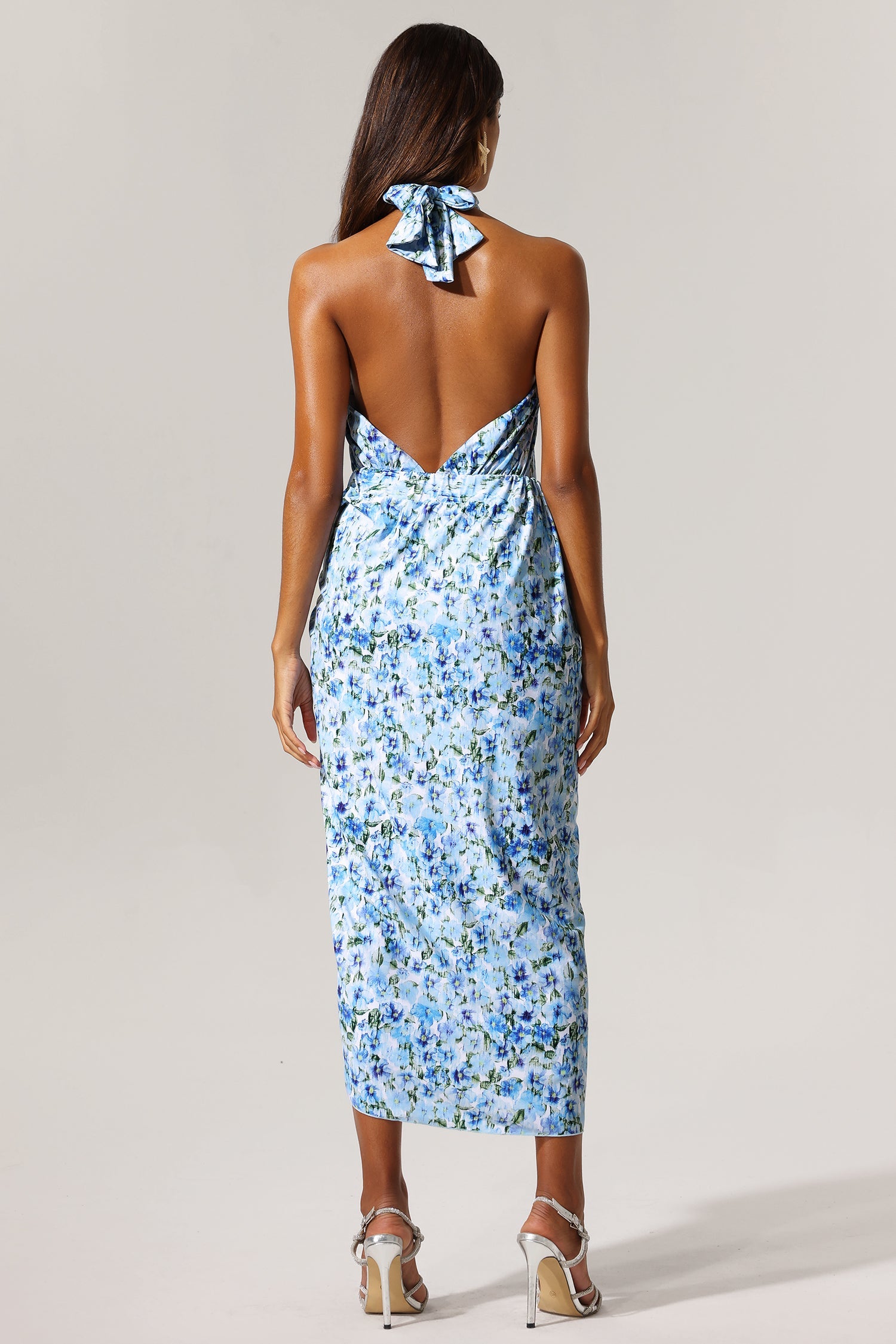 TULIP PRINT HIGH SLIT SWIM SET FOR VACATION