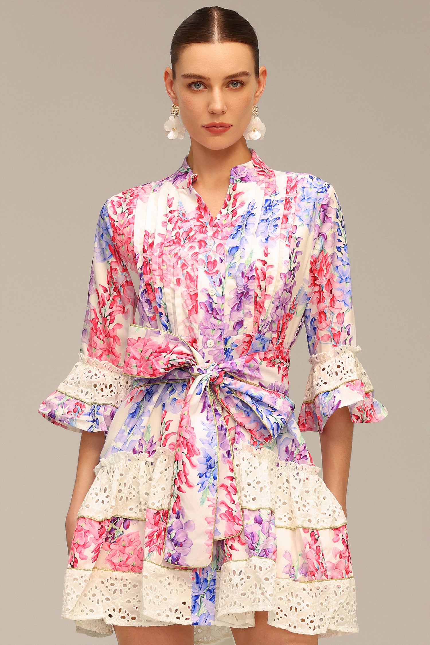 ZOHARA LACE FLORAL MINI DRESS - BOHO PARTY STYLE