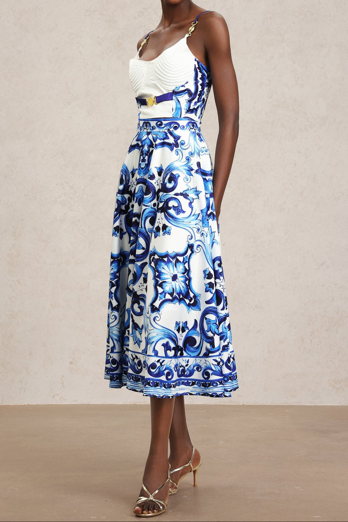 KAONA HALTER FLORAL TWO-PIECE SET