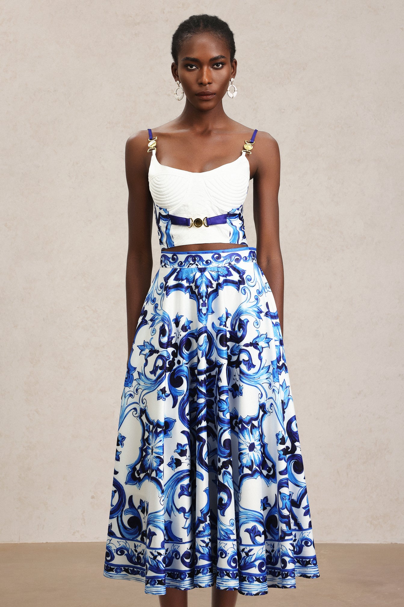 KAONA HALTER FLORAL TWO-PIECE SET