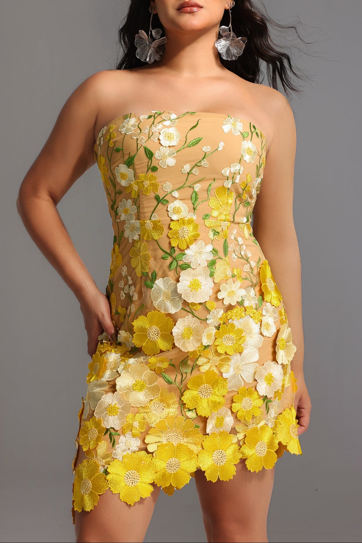KIMMI SLEEVELESS FLORAL MINI DRESS FOR SUMMER