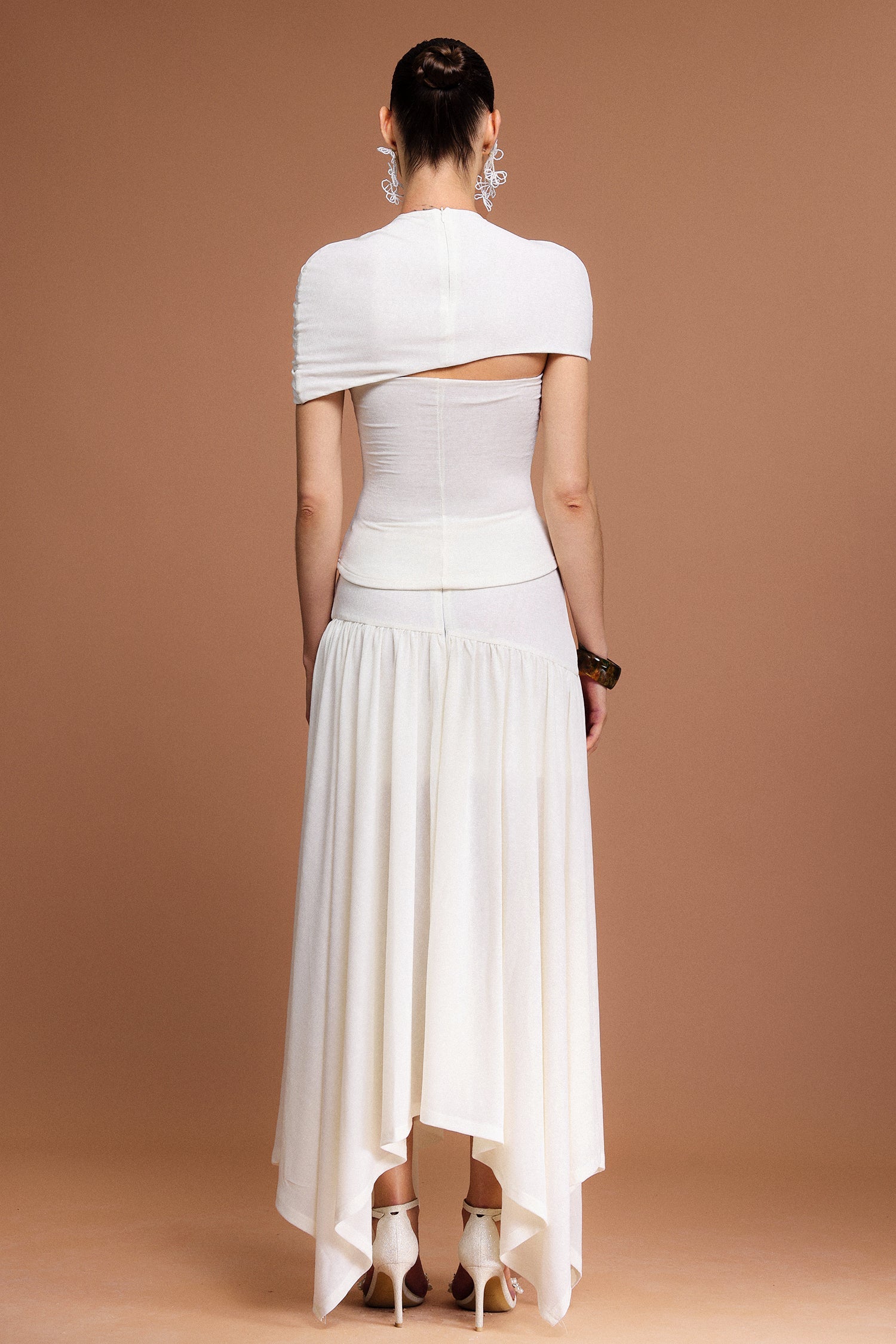 KRISTIN ASYMMETRIC FOLD TWO-PIECE SET FOR PARTY