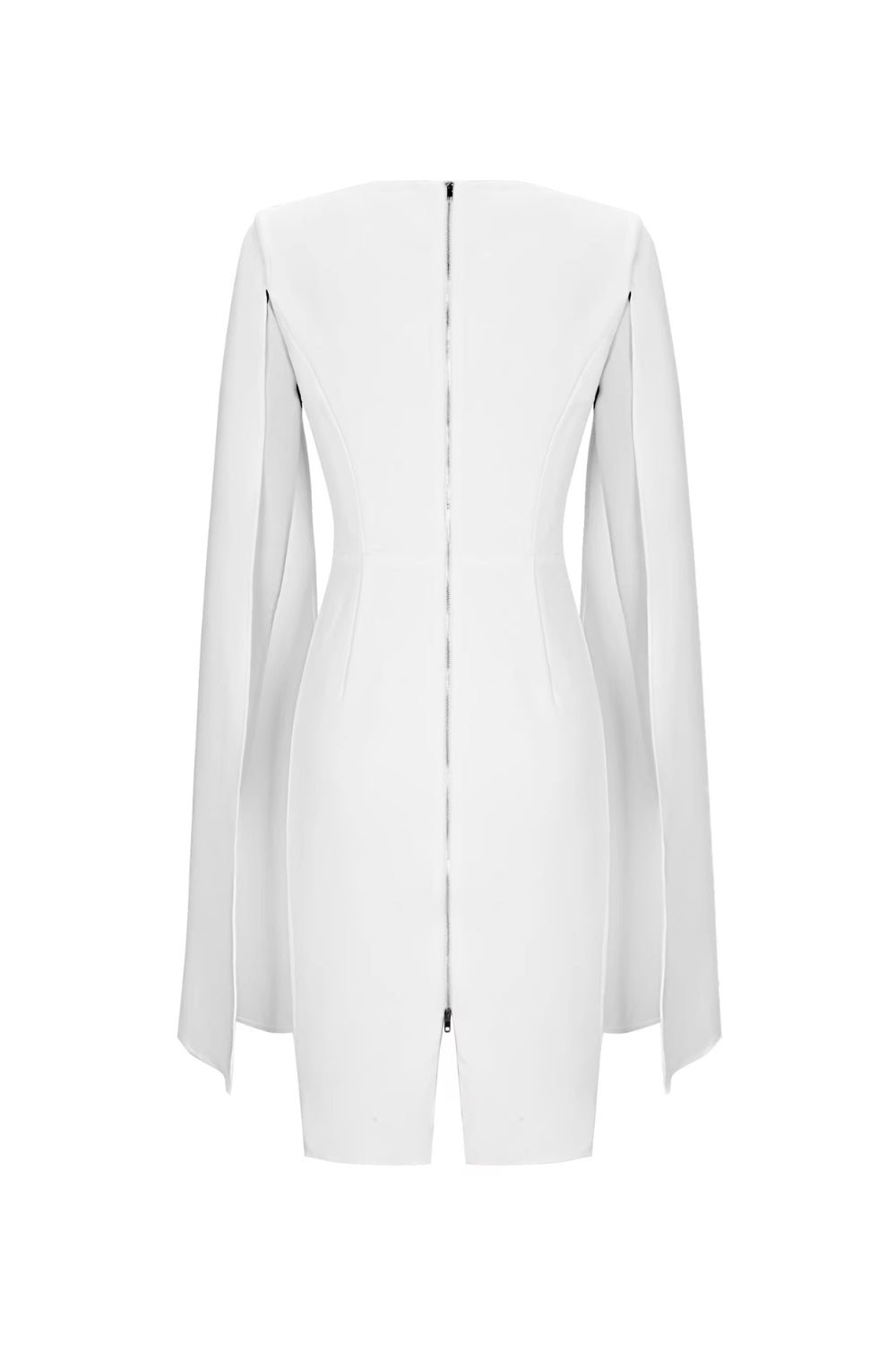 CREPE TWIST BODYCON MIDI DRESS, WHITE