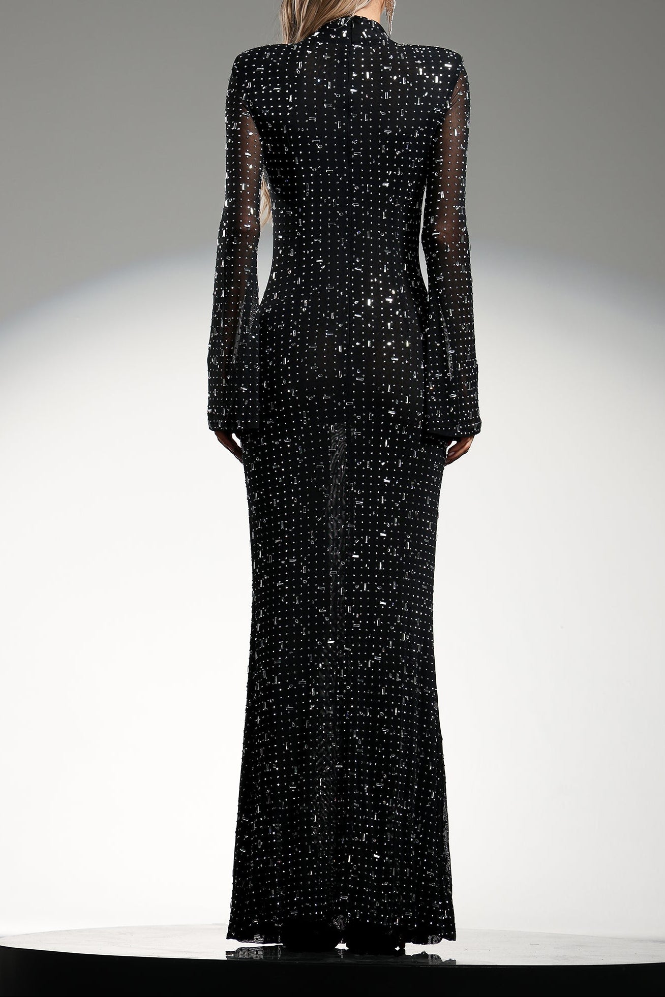 GILIAN HIGH NECK DIAMOND MAXI DRESS